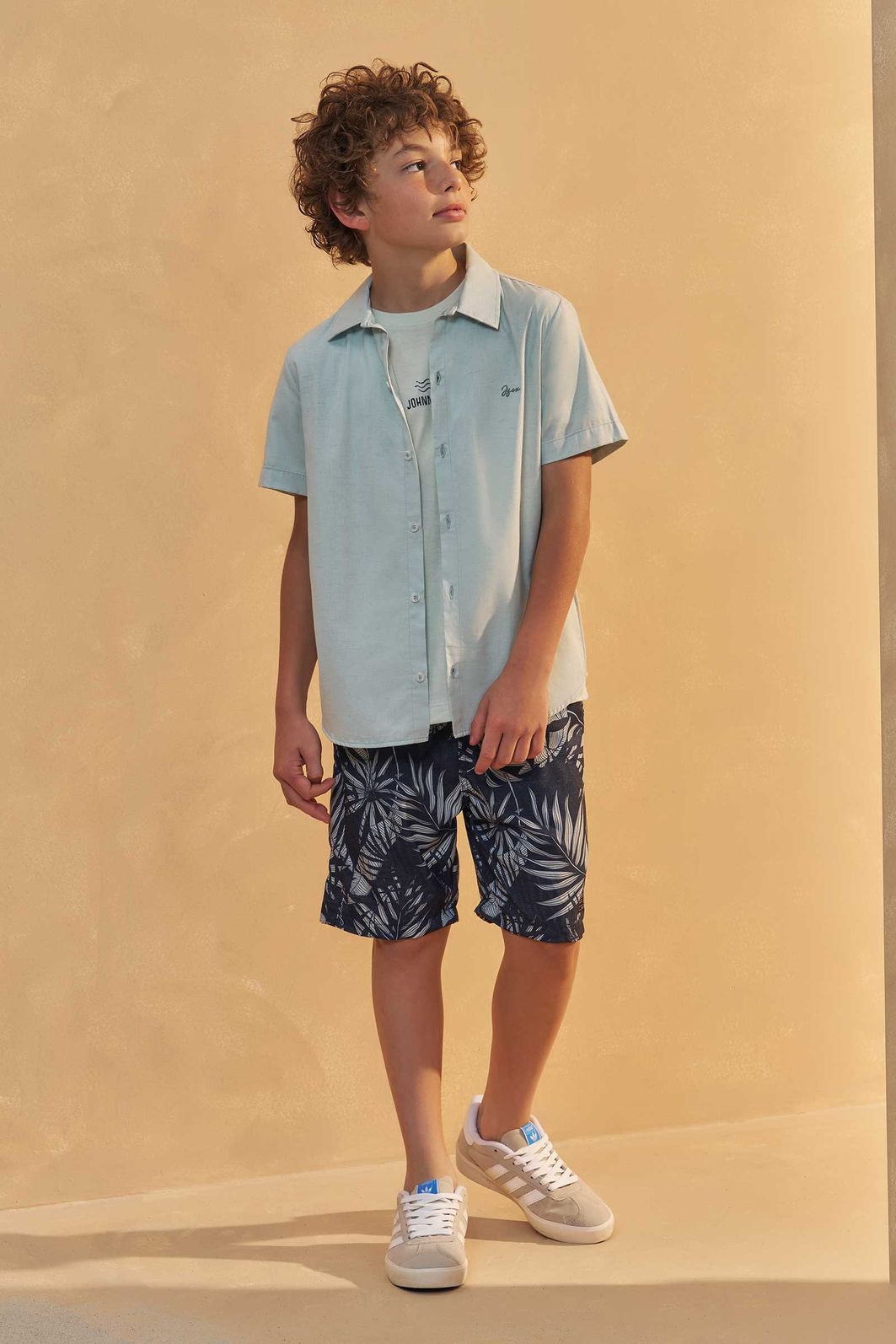 Camisa em linho deluxe 95114 Johnny Fox Teen Menino Camisa em linho deluxe 95114 Johnny Fox Teen Menino