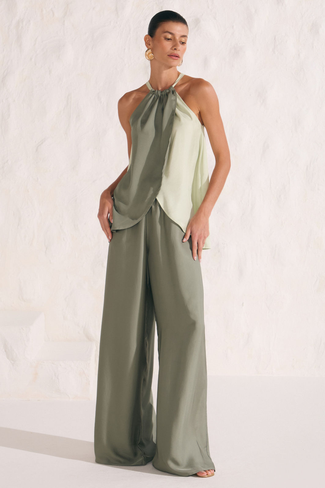 Calça pantalona em crepe alfaiataria francis com shorts forro em malha 87434 Linzzi Calça pantalona em crepe alfaiataria francis com shorts forro em malha 87434 Linzzi