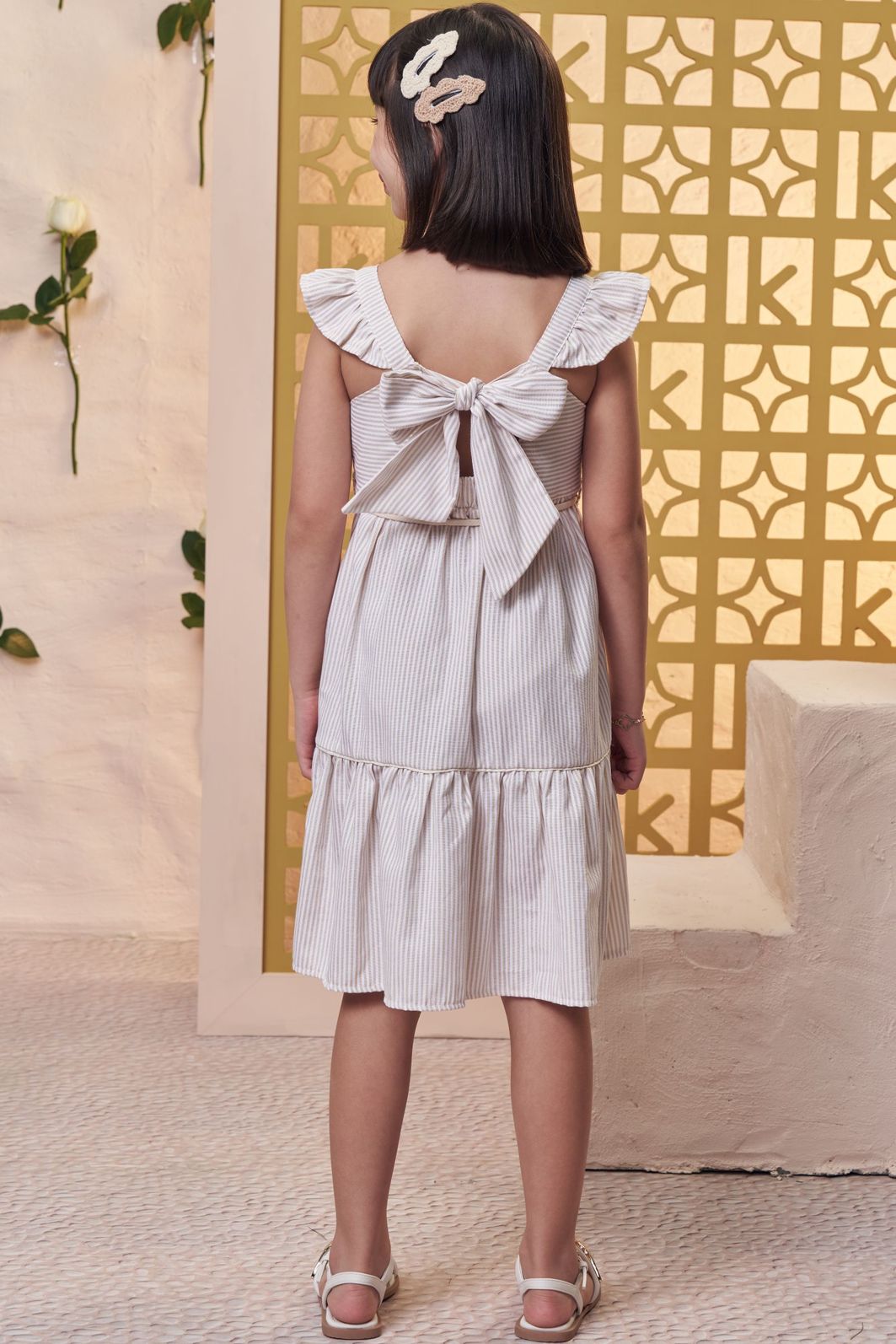 Vestido em tricoline listrado 98951 Kukiê Infantil Menina Vestido em tricoline listrado 98951 Kukiê Infantil Menina