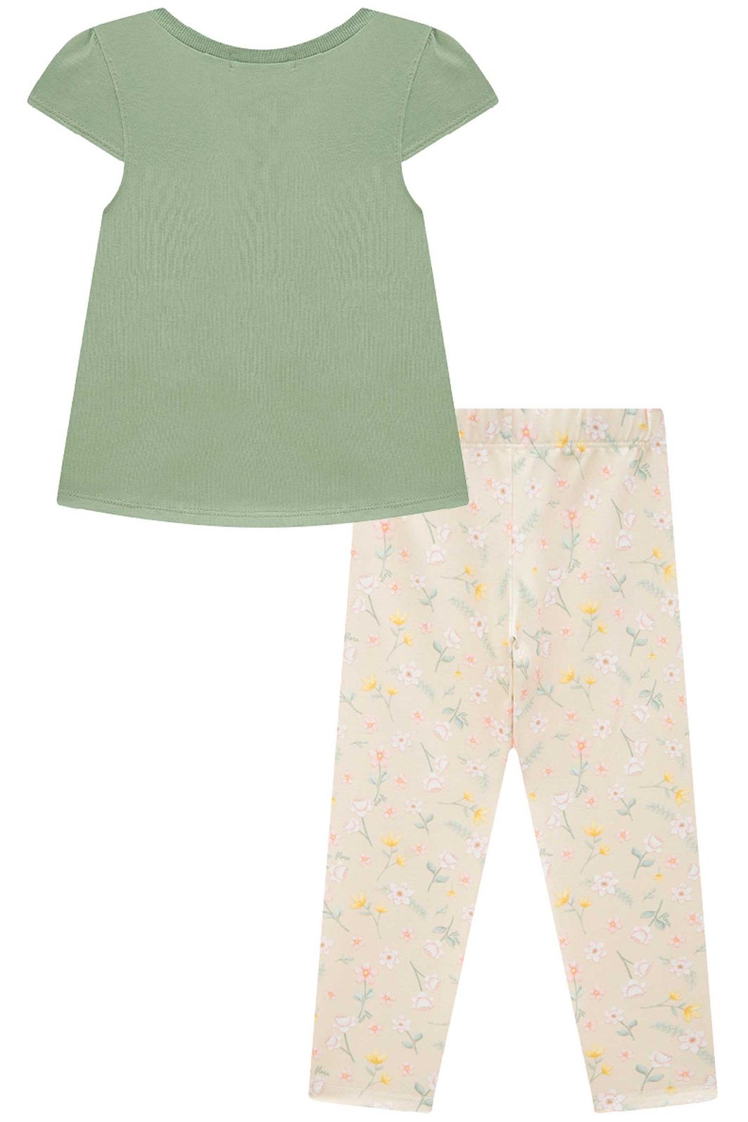 Conjunto de bata em meia malha com calça legging em malha power 96202 Infanti Infantil Menina Conjunto de bata em meia malha com calça legging em malha power 96202 Infanti Infantil Menina