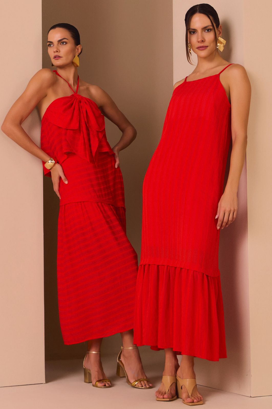 Saia maxi midi em crepe texturizado de viscose premium 99290 Linzzi Saia maxi midi em crepe texturizado de viscose premium 99290 Linzzi