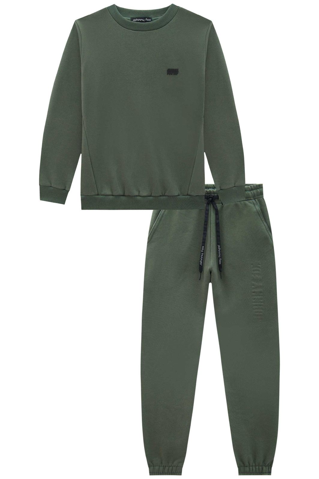 Conjunto de blusão e calça jogger em moletom com pelúcia 90464 Johnny Fox Teen Menino Conjunto de blusão e calça jogger em moletom com pelúcia 90464 Johnny Fox Teen Menino