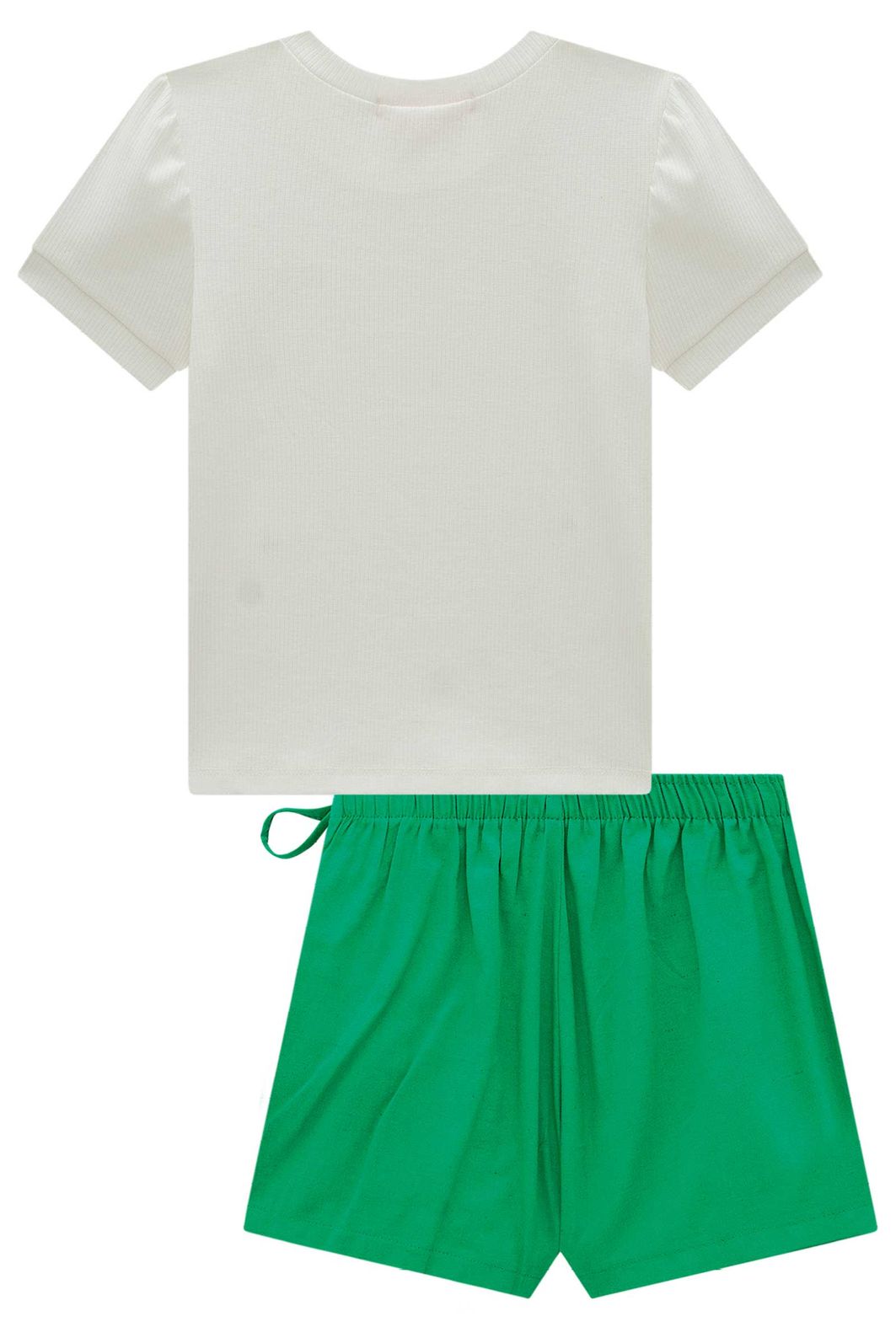 Conjunto de blusa em canelado e short saia em viscolinho sarjado 98708 Kukiê Infantil Menina Conjunto de blusa em canelado e short saia em viscolinho sarjado 98708 Kukiê Infantil Menina