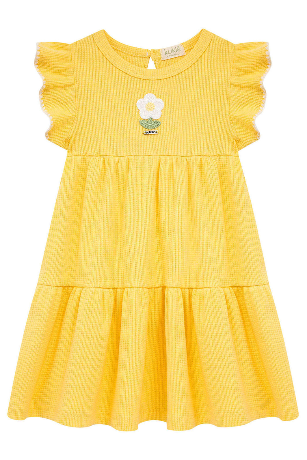 Vestido em malha waffle 96046 Kukiê Infantil Menina Vestido em malha waffle 96046 Kukiê Infantil Menina