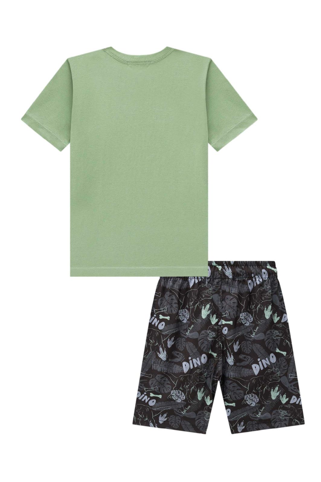 Conjunto de camiseta em meia malha e bermuda em nylon ergonomic com elastano 94853 LucBoo Infantil Menino Conjunto de camiseta em meia malha e bermuda em nylon ergonomic com elastano 94853 LucBoo Infantil Menino