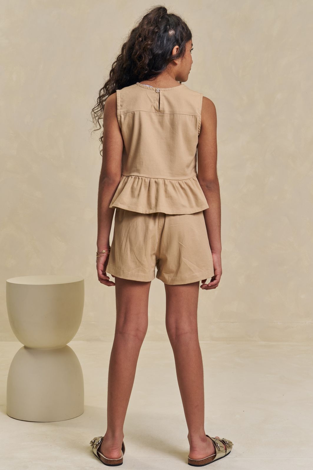 Conjunto de bata e shorts em sarja com elastano 96242 Lilimoon Teen Menina