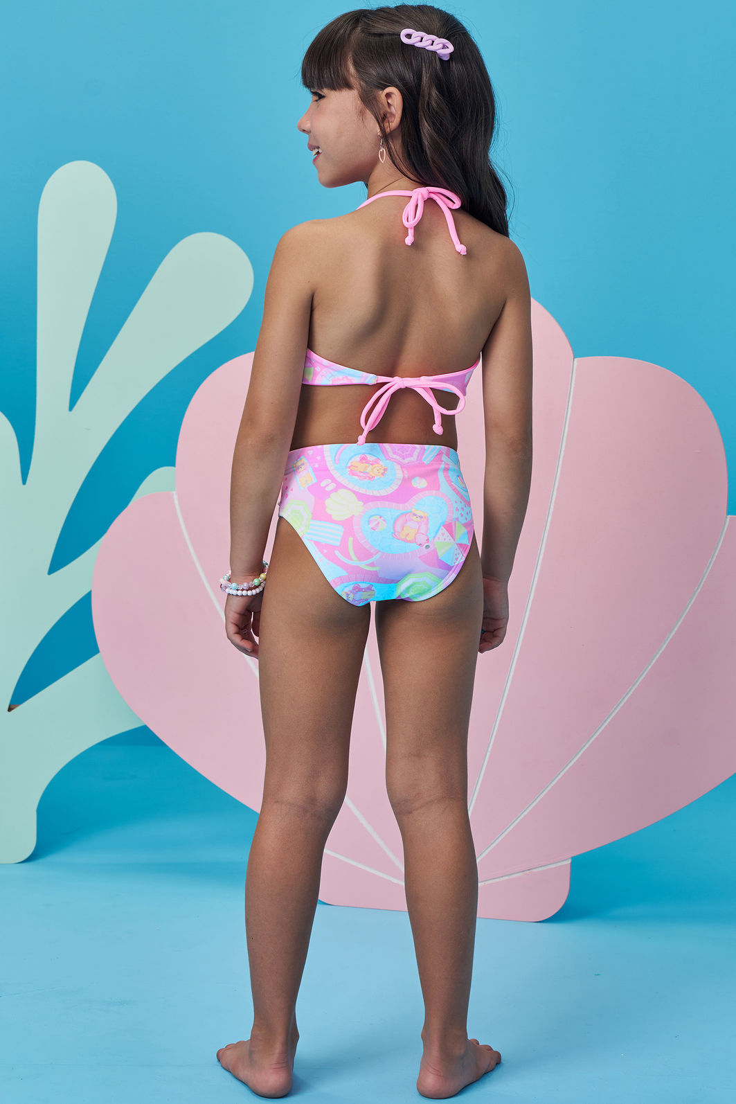 Biquíni reversível em malha UV dry com proteção UV 50+ 98406 Infanti Infantil Menina Biquíni reversível em malha UV dry com proteção UV 50+ 98406 Infanti Infantil Menina