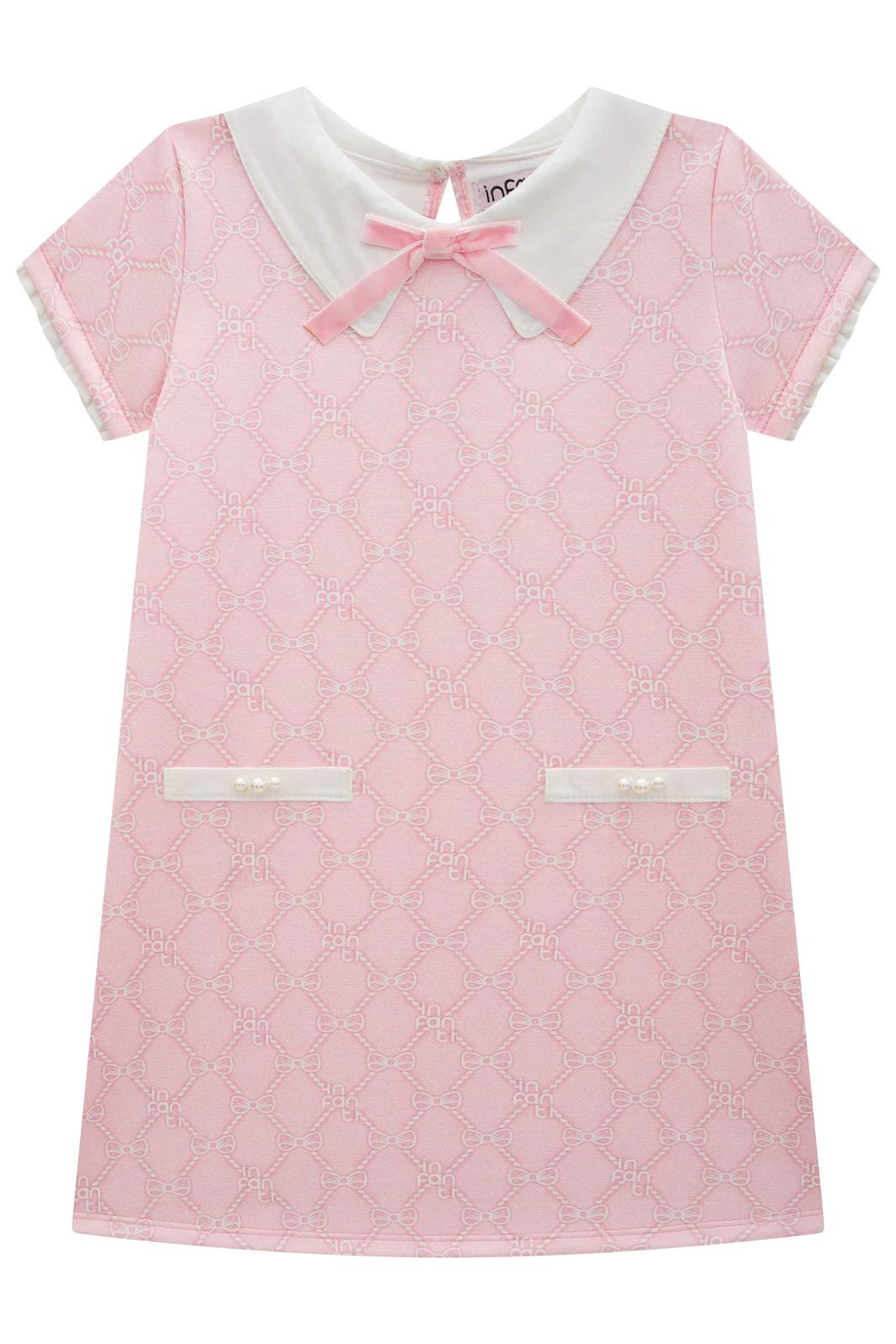 Vestido em fly tech 97168 Infanti Infantil Menina Vestido em fly tech 97168 Infanti Infantil Menina