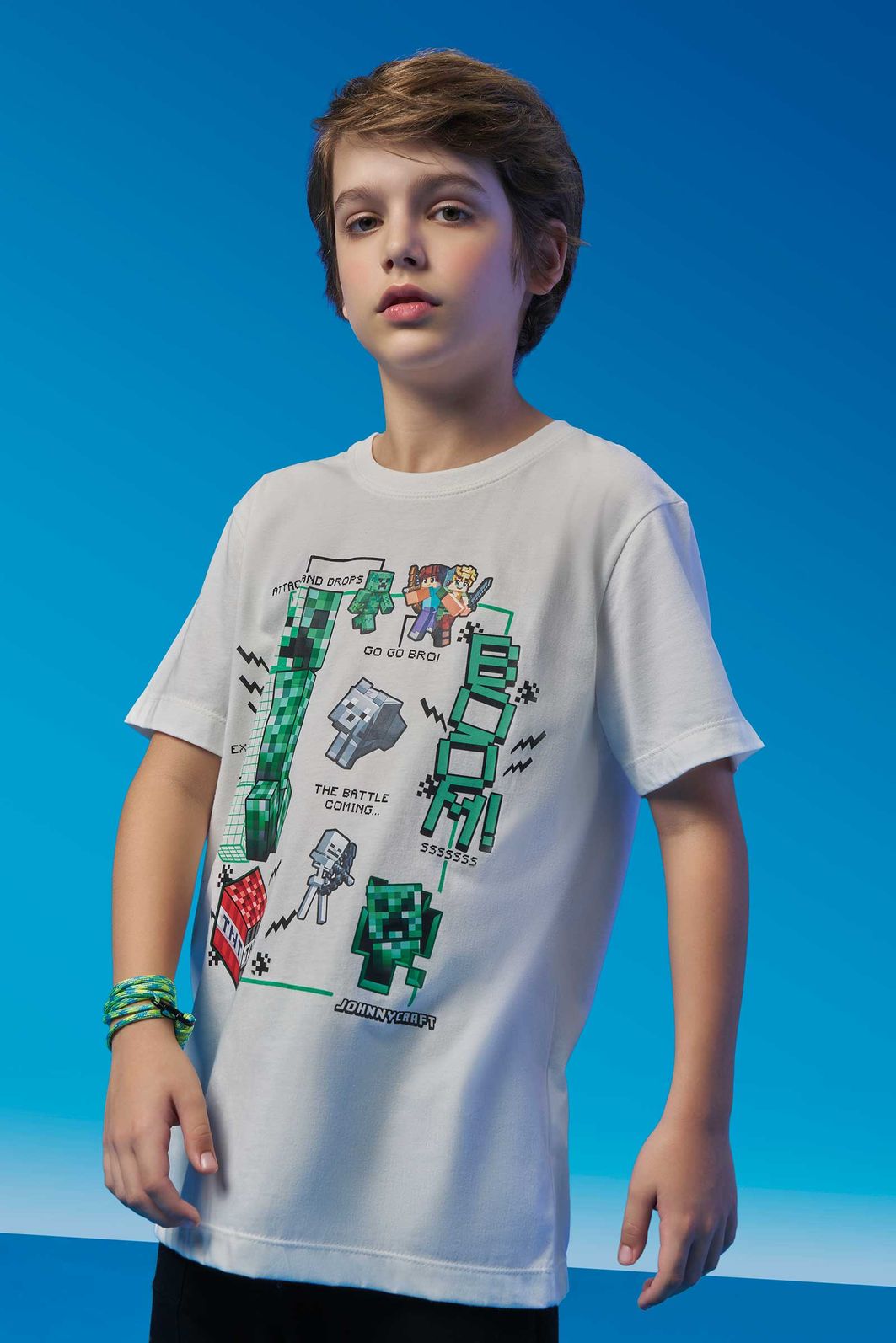 Camiseta em meia malha 94300 Johnny Fox Teen Menino Camiseta em meia malha 94300 Johnny Fox Teen Menino