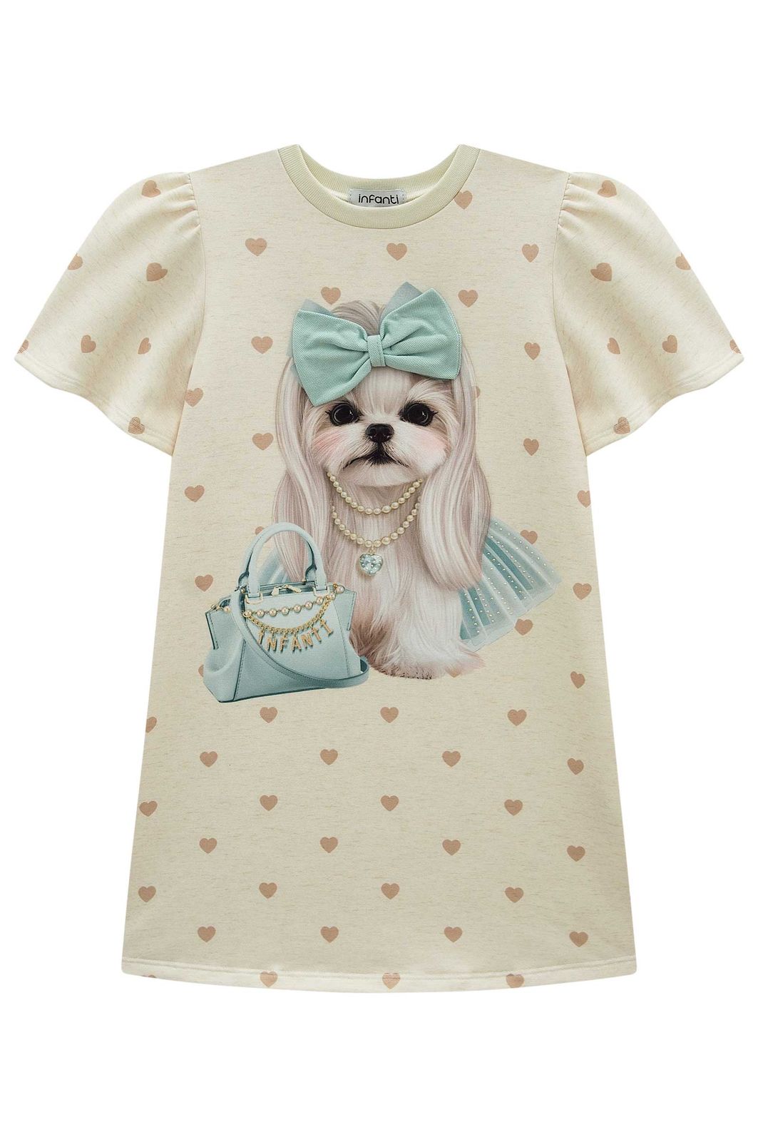 Vestido em molecotton 99122 Infanti Infantil Menina Vestido em molecotton 99122 Infanti Infantil Menina