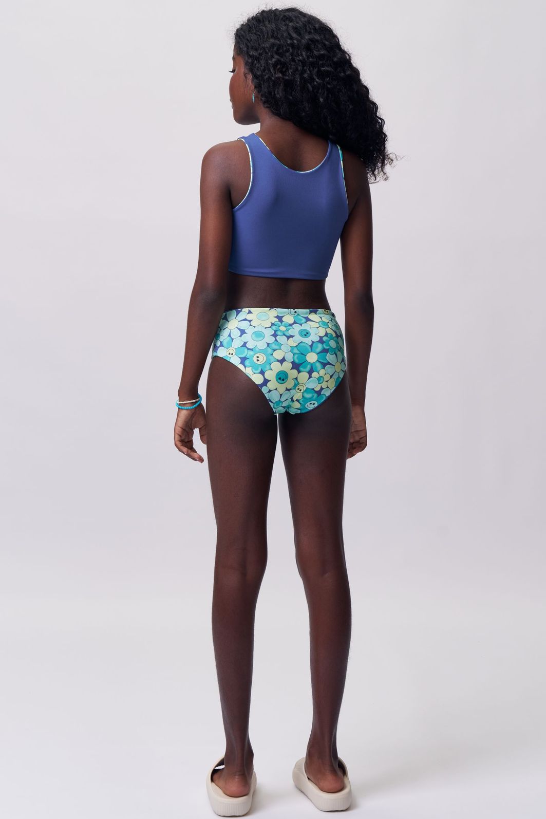Conjunto de biquíni reversível em malha UV Dry com proteção UV 50+ 92880 Lilimoon Teen Menina Conjunto de biquíni reversível em malha UV Dry com proteção UV 50+ 92880 Lilimoon Teen Menina