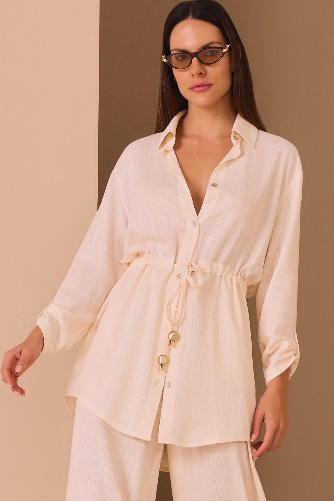 Camisa em blend de viscose rayon premium 98336 Linzzi Camisa em blend de viscose rayon premium 98336 Linzzi