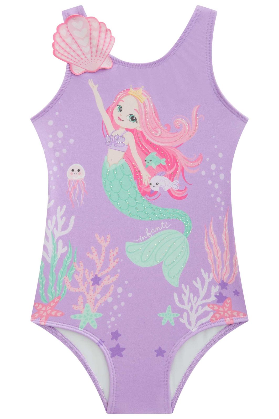 Maiô em malha UV dry com proteção UV 50+ 95255 Infanti Infantil Menina Maiô em malha UV dry com proteção UV 50+ 95255 Infanti Infantil Menina
