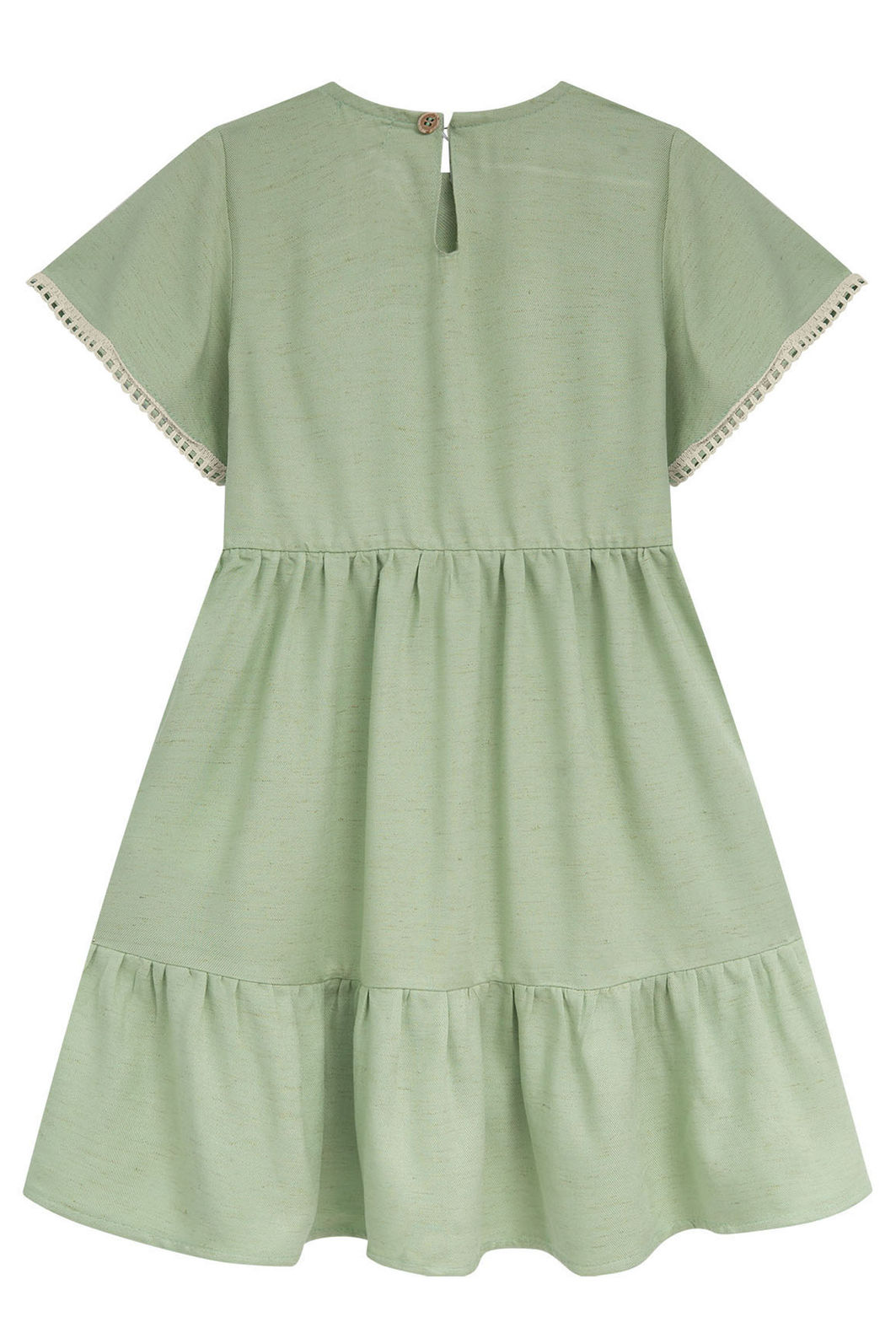 Vestido em tecido blend de linho 94260 Kukiê Infantil Menina Vestido em tecido blend de linho 94260 Kukiê Infantil Menina