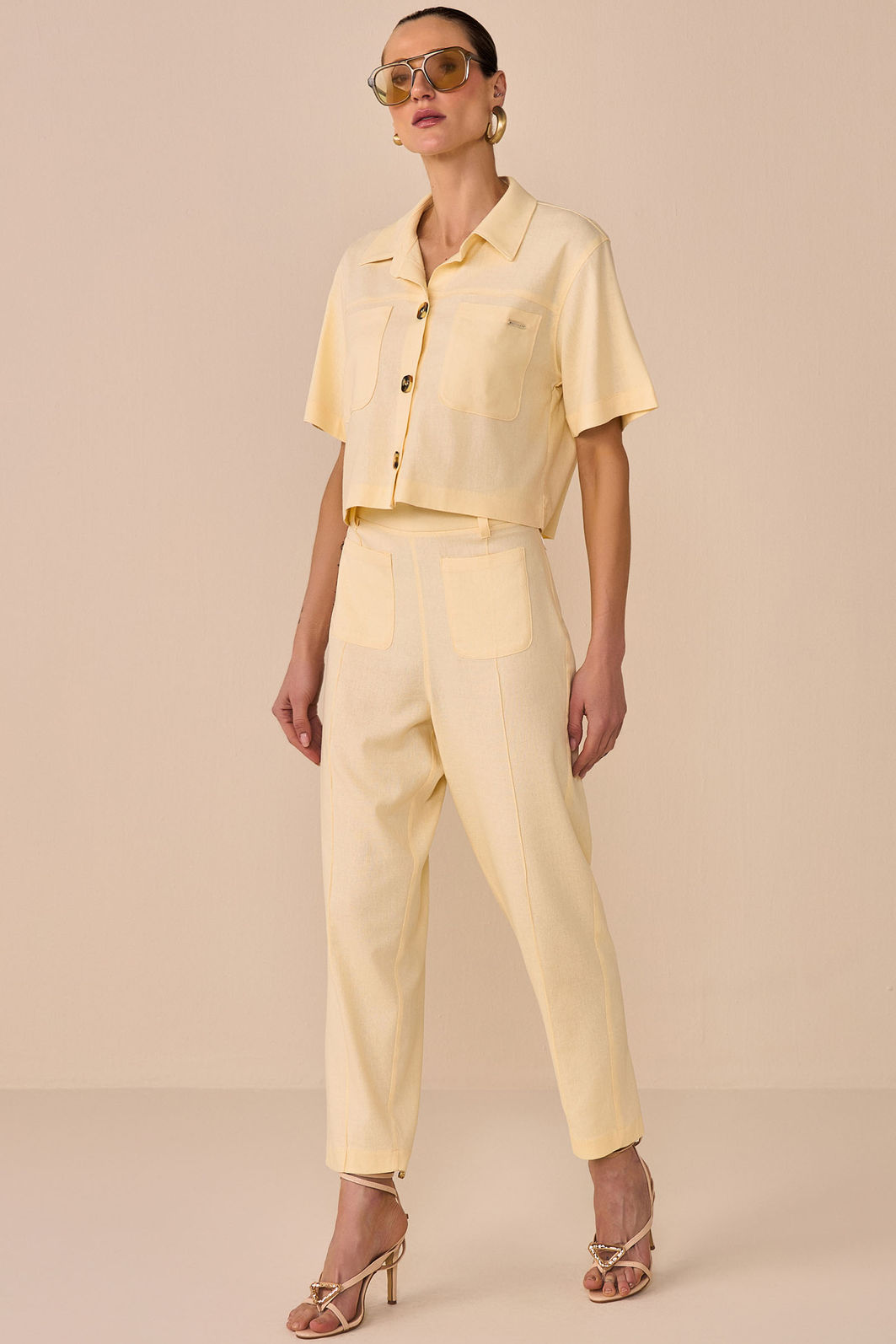 Camisa em blend de linho 95632 Linzzi Camisa em blend de linho 95632 Linzzi