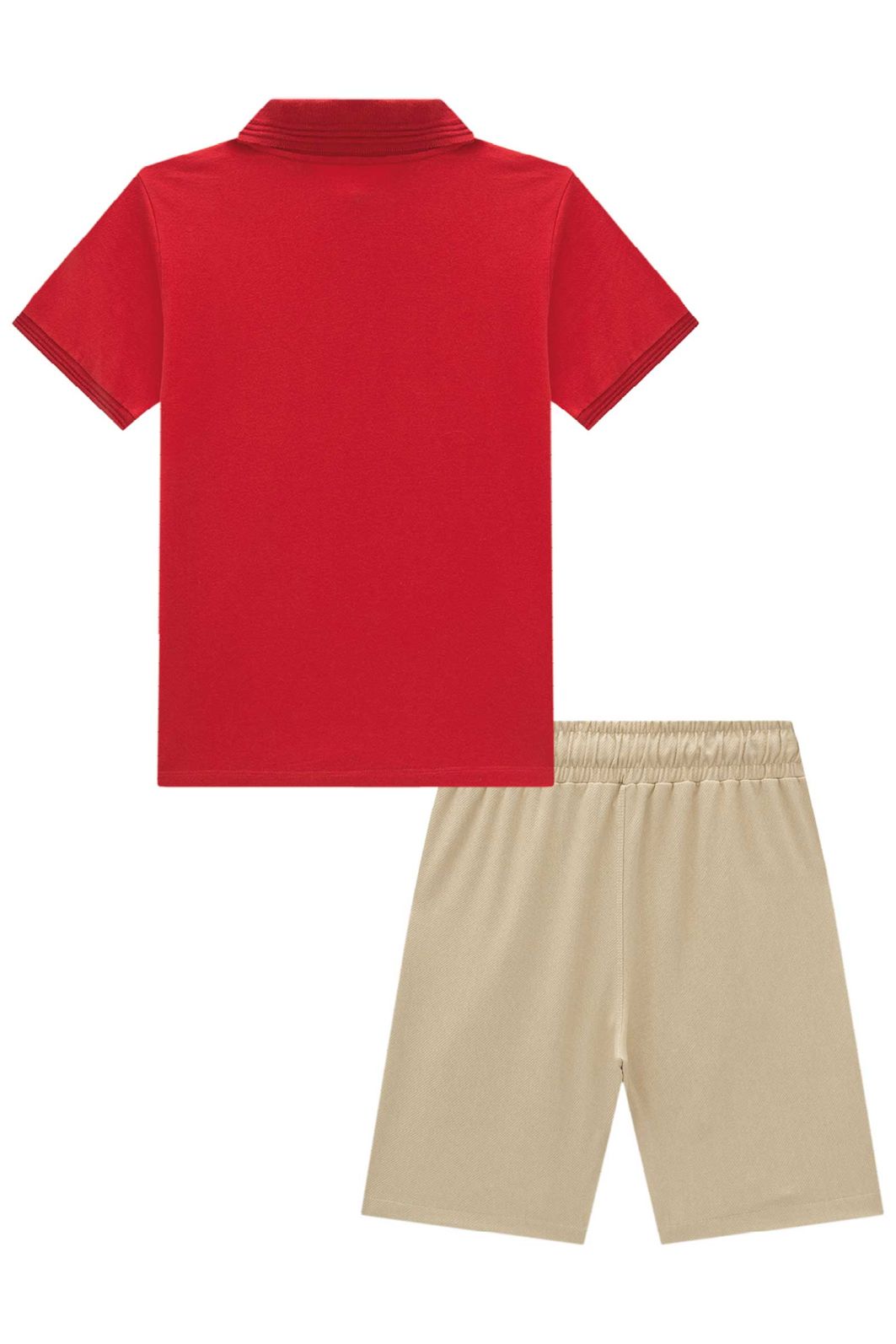 Conjunto de camisa polo em piquet com elastano e bermuda em cotton jeans com elastano 95770 Johnny Fox Teen Menino Conjunto de camisa polo em piquet com elastano e bermuda em cotton jeans com elastano 95770 Johnny Fox Teen Menino