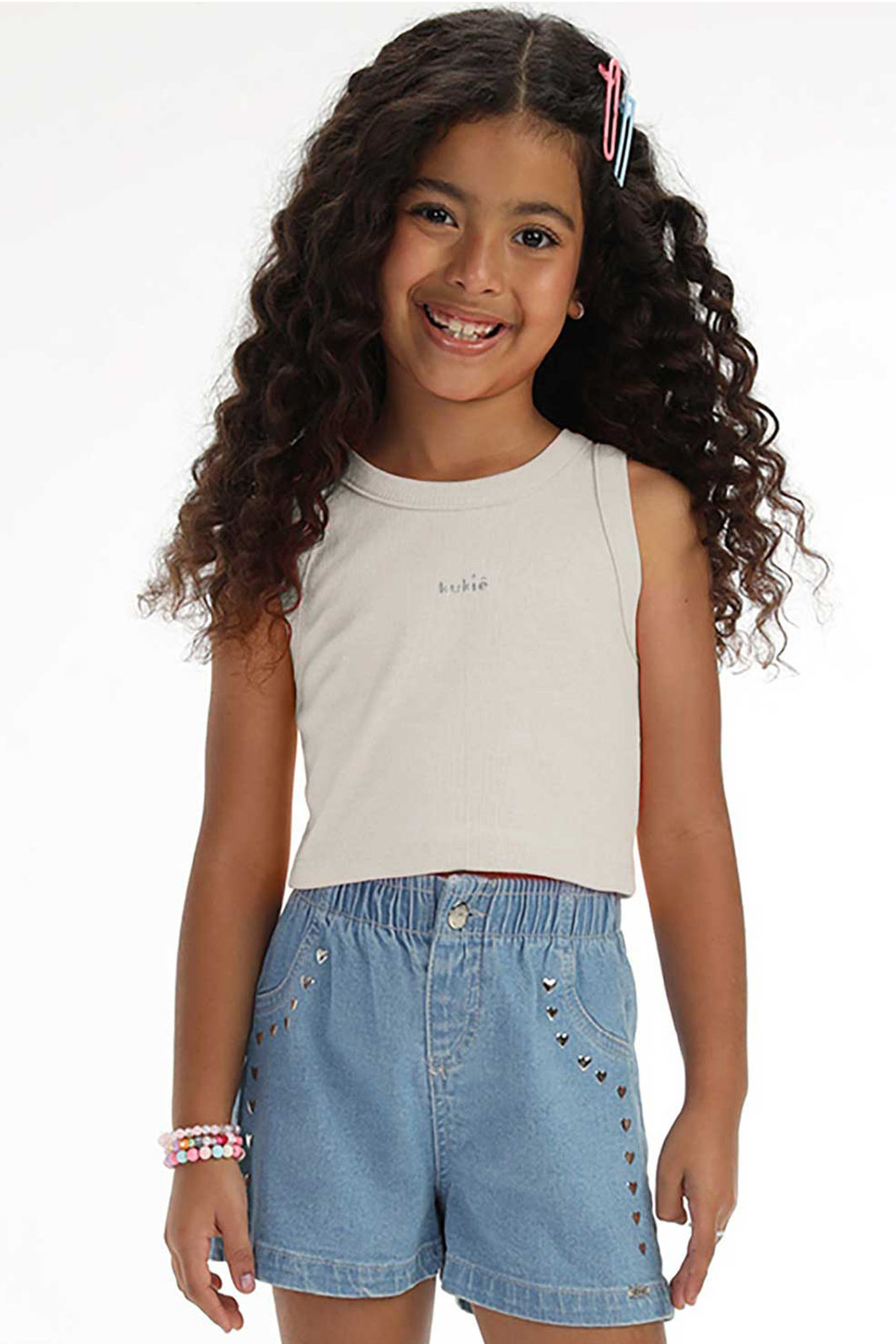 Blusa regata em canelado Liz 94342 Kukiê Infantil Menina Blusa regata em canelado Liz 94342 Kukiê Infantil Menina