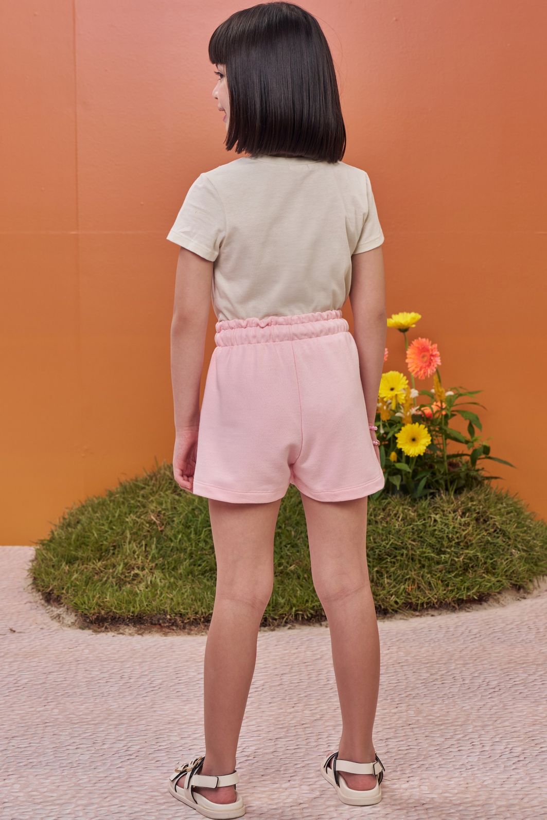 Conjunto de blusa em meia malha e short em moletom sem pelúcia 99598 Kukiê Infantil Menina Conjunto de blusa em meia malha e short em moletom sem pelúcia 99598 Kukiê Infantil Menina