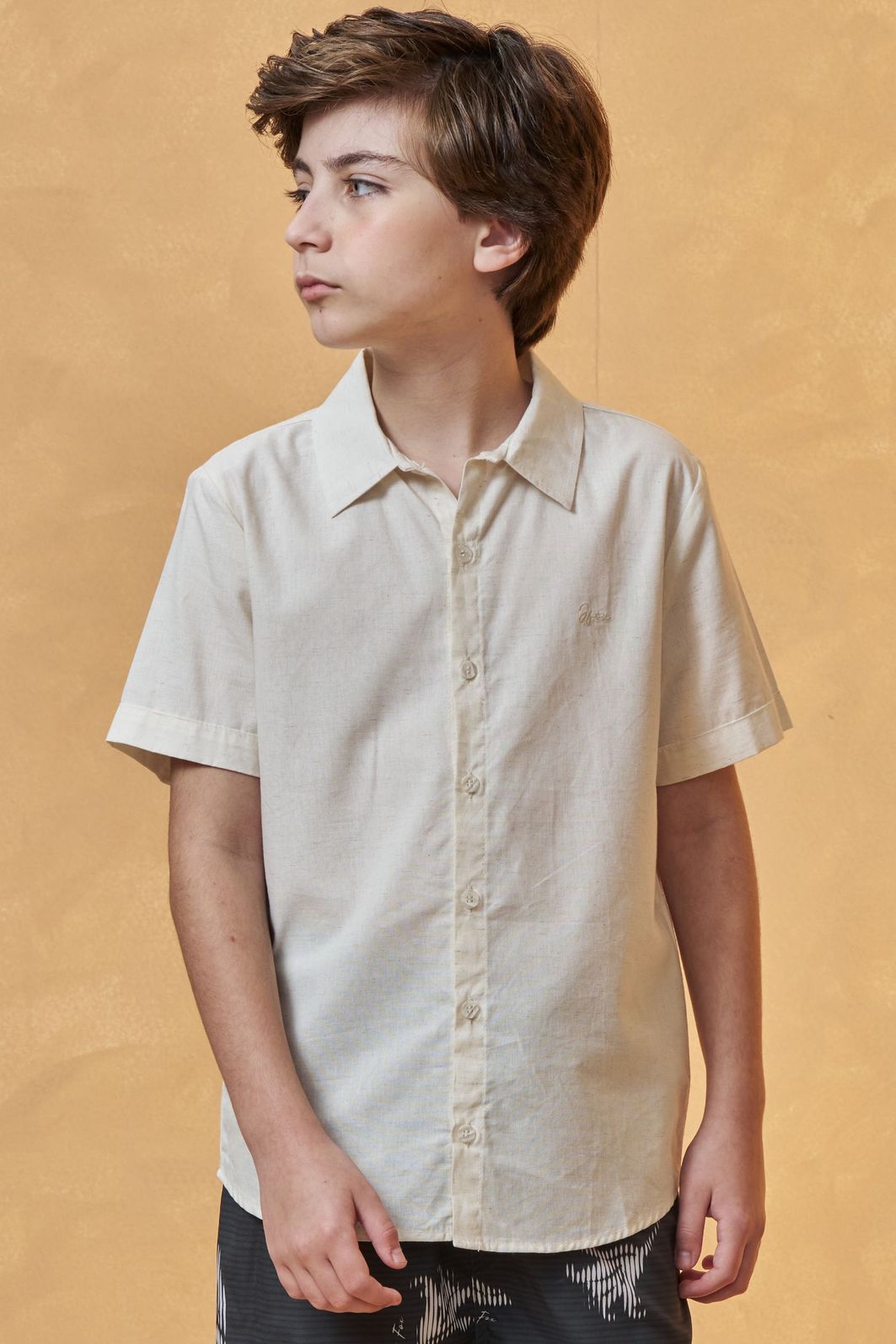Camisa em linho deluxe 95114 Johnny Fox Teen Menino Camisa em linho deluxe 95114 Johnny Fox Teen Menino