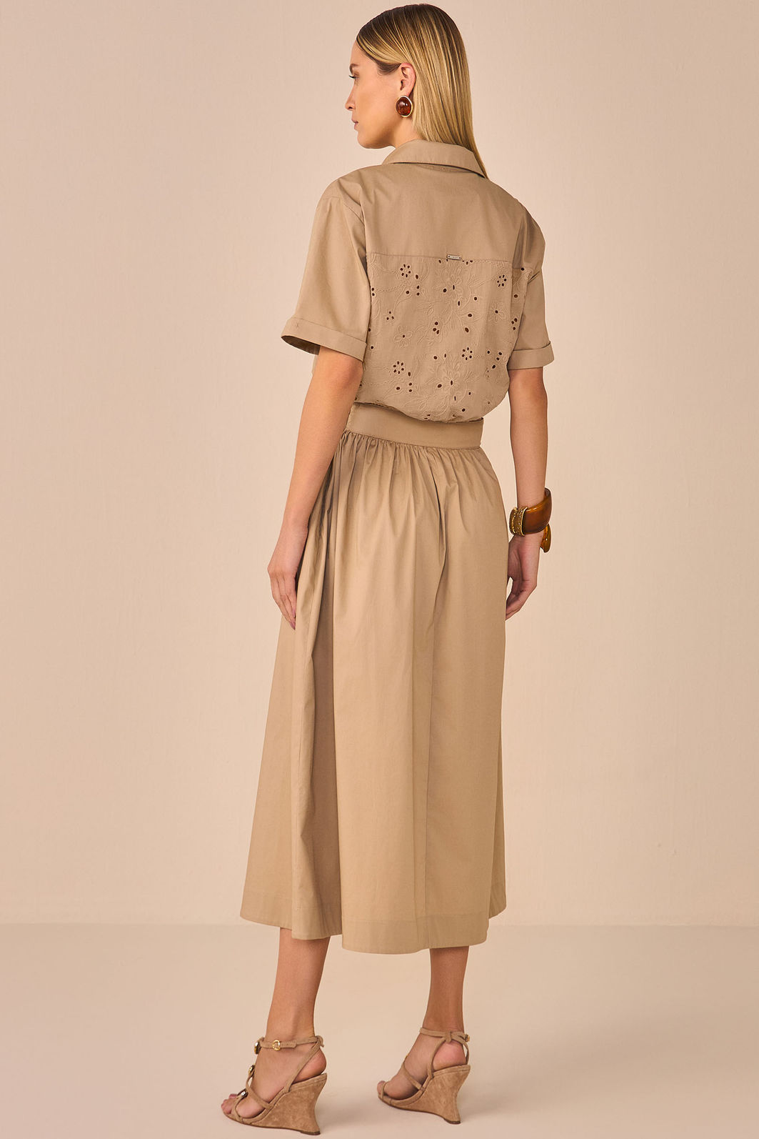 Saia maxi midi em tricoline premium com elastano 95851 Linzzi Saia maxi midi em tricoline premium com elastano 95851 Linzzi