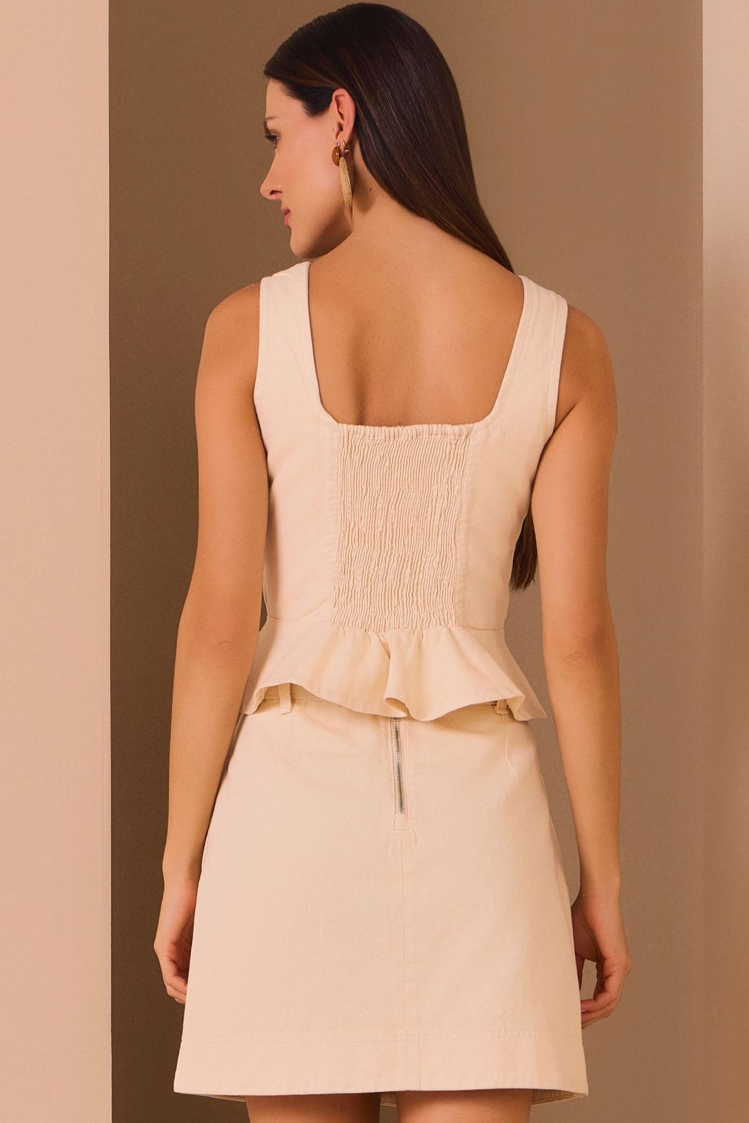 Blusa peplum em sarja 97734 Linzzi Blusa peplum em sarja 97734 Linzzi