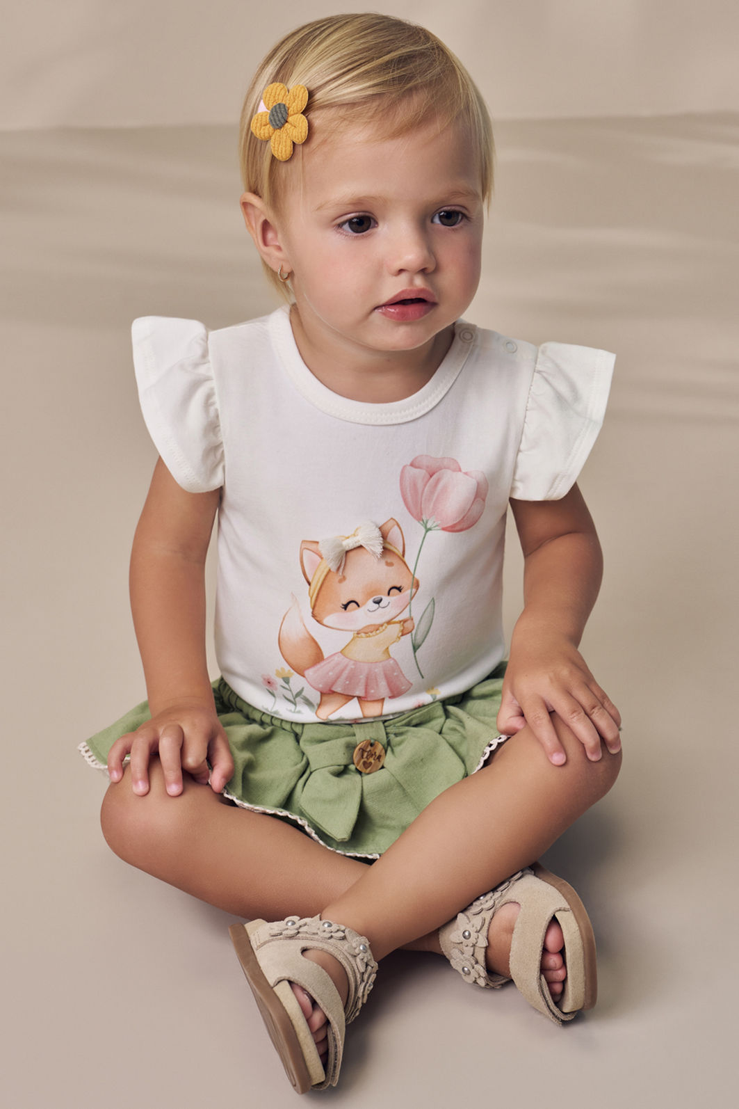 Conjunto de body em cotton e tapa fralda em linho com elastano 98573 Infanti Bebê Menina Conjunto de body em cotton e tapa fralda em linho com elastano 98573 Infanti Bebê Menina