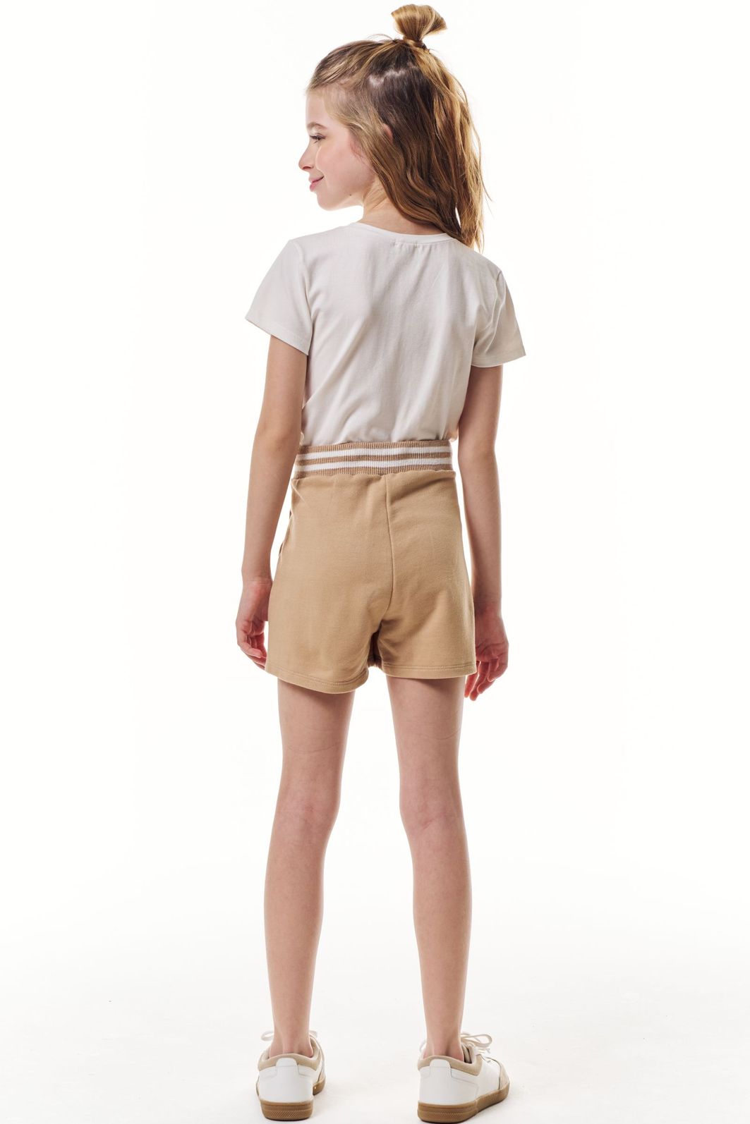 Conjunto de blusa em cotton e short saia em moletom sem pelucia 95956 Vic Teen Menina Conjunto de blusa em cotton e short saia em moletom sem pelucia 95956 Vic Teen Menina
