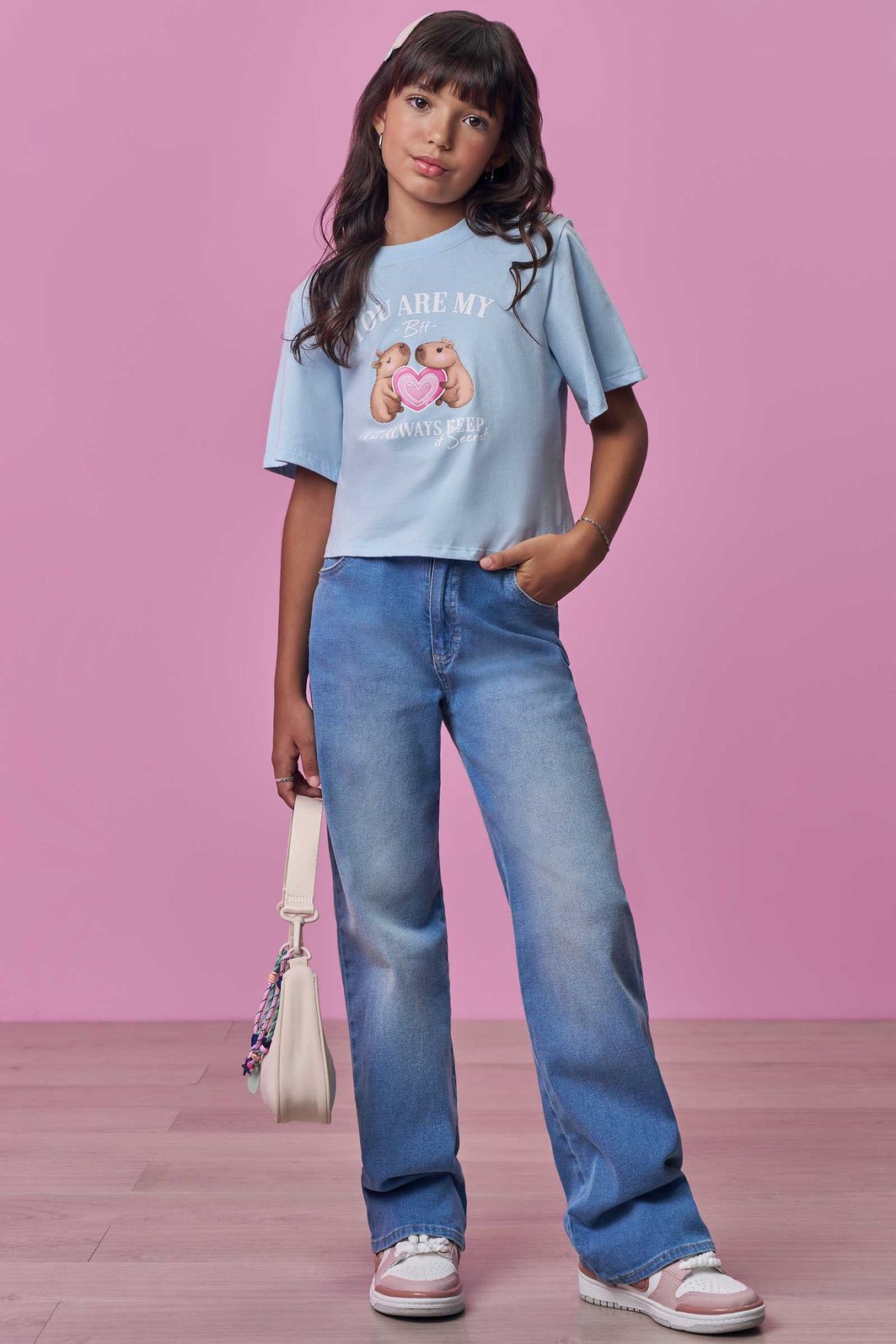 Blusa em meia malha 98490 Vic Teen Menina Blusa em meia malha 98490 Vic Teen Menina