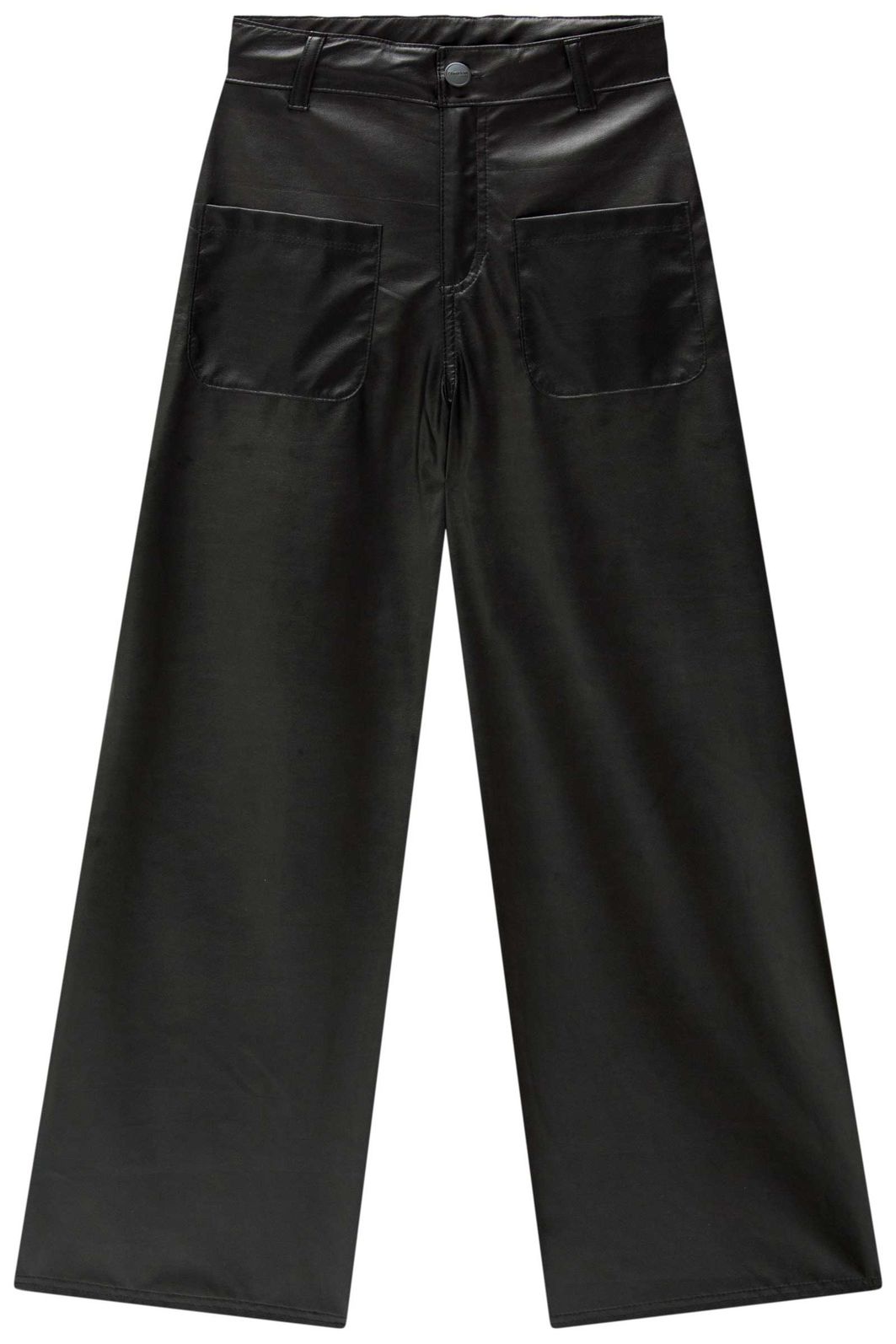 Calça wide leg em couro sintético 90347 Lilimoon Teen Menina Calça wide leg em couro sintético 90347 Lilimoon Teen Menina