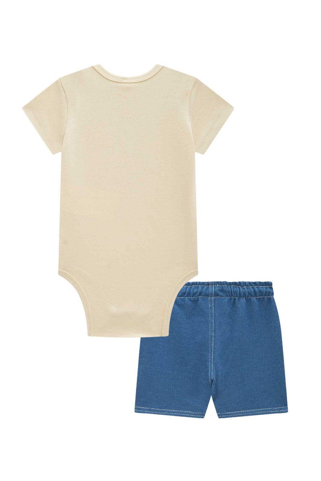Conjunto de body em ribana 1x1 e bermuda em malha denim com elastano 94549 LucBoo Bebê Menino Conjunto de body em ribana 1x1 e bermuda em malha denim com elastano 94549 LucBoo Bebê Menino
