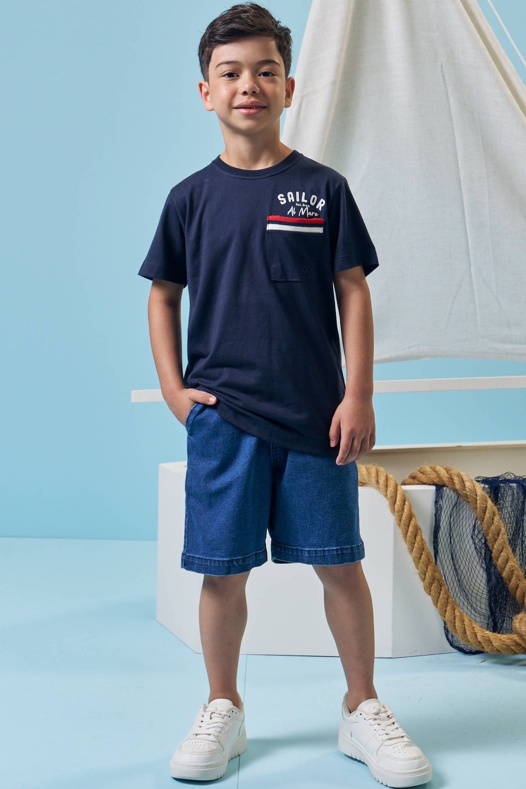 Camiseta em meia malha 95399 LucBoo Infantil Menino Camiseta em meia malha 95399 LucBoo Infantil Menino