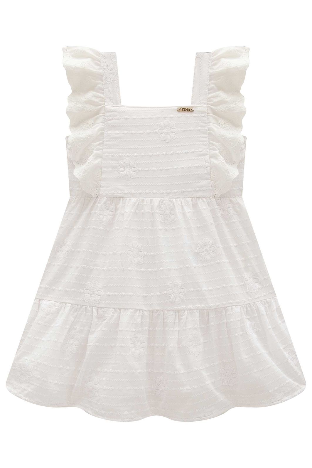 Vestido em tricoline bordado 98390 Infanti Bebê Menina Vestido em tricoline bordado 98390 Infanti Bebê Menina