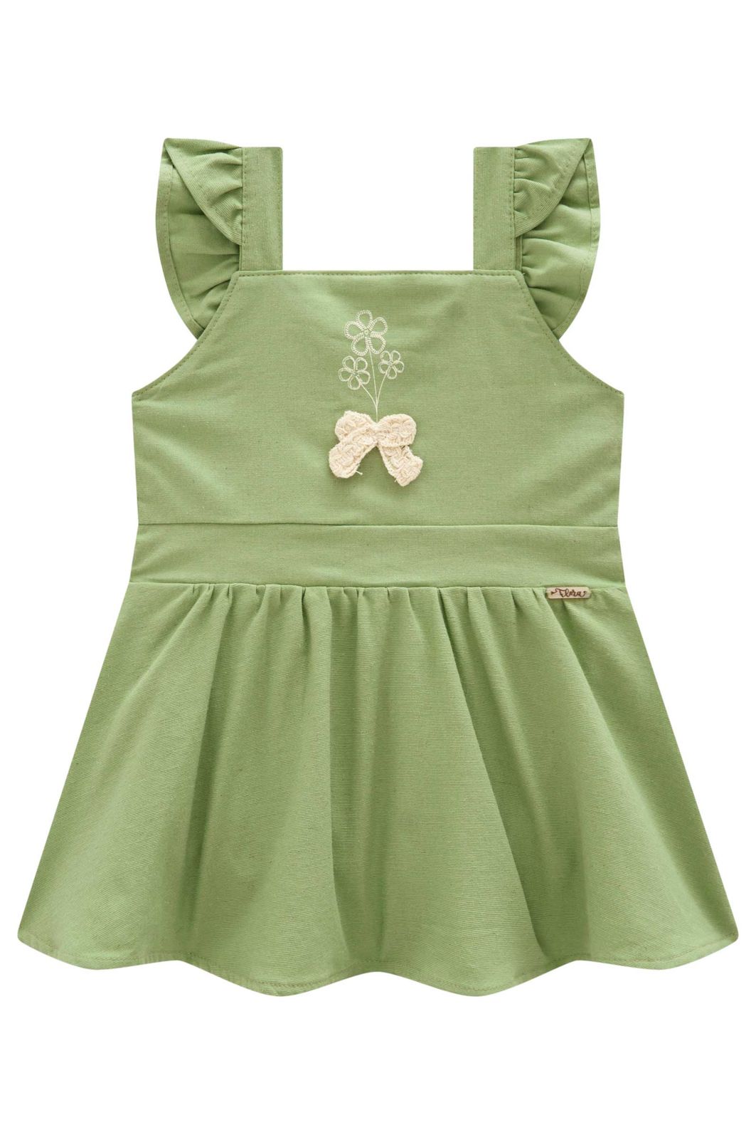 Vestbody em linho com elastano 98086 Infanti Bebê Menina Vestbody em linho com elastano 98086 Infanti Bebê Menina