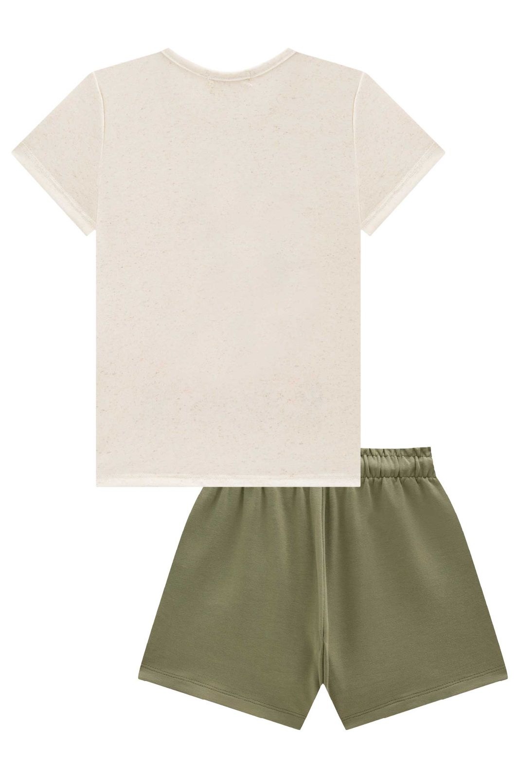 Conjunto de blusa em malha fresh com shorts em molevisco 99142 Infanti Infantil Menina