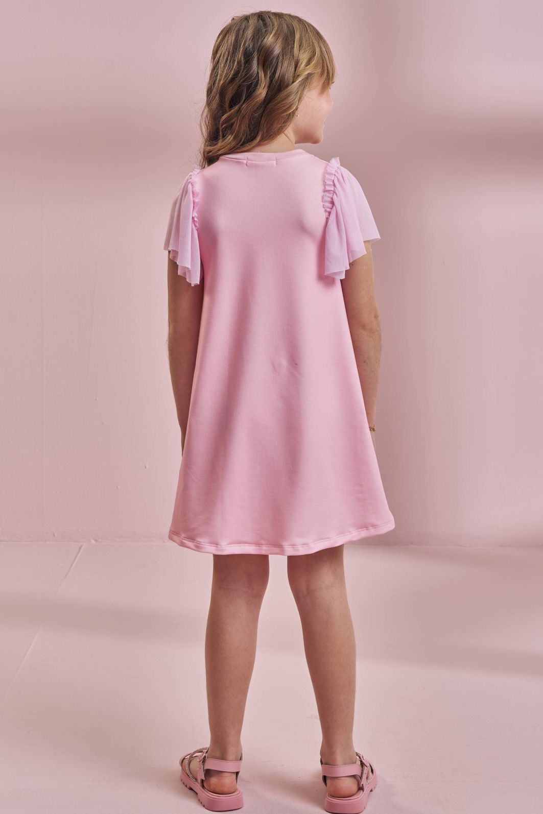 Vestido em molecotton 96534 Kukiê Infantil Menina Vestido em molecotton 96534 Kukiê Infantil Menina