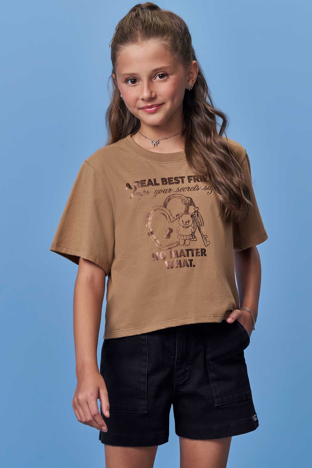 Blusa em meia malha 98488 Vic Teen Menina Blusa em meia malha 98488 Vic Teen Menina