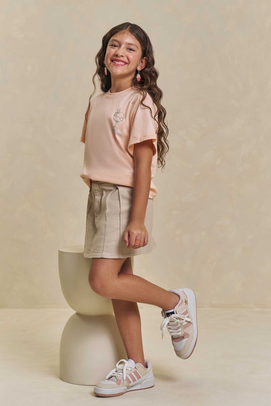 Camiseta over em meia malha 94890 Lilimoon Teen Menina Camiseta over em meia malha 94890 Lilimoon Teen Menina