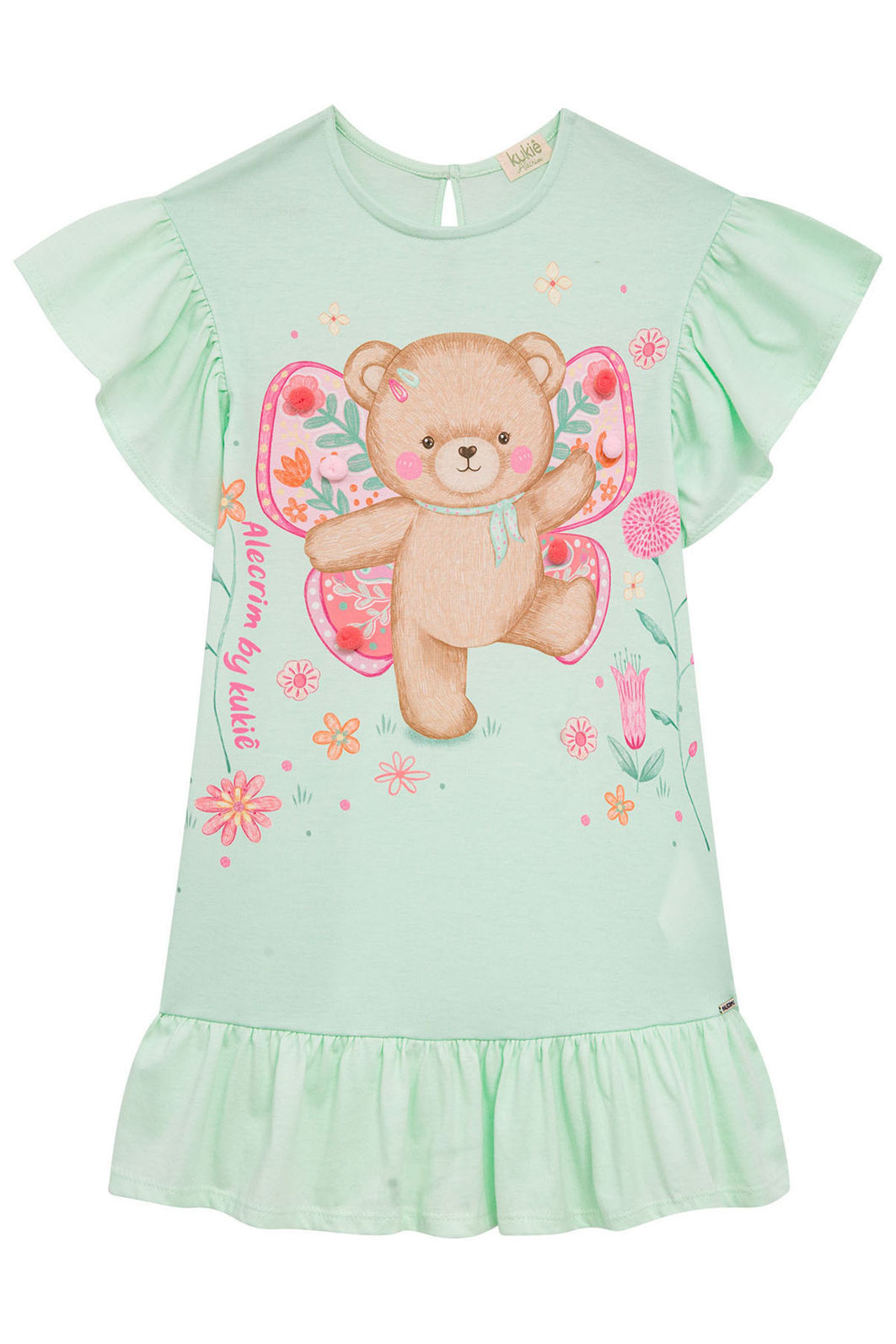 Vestido em meia malha 94253 Kukiê Infantil Menina Vestido em meia malha 94253 Kukiê Infantil Menina