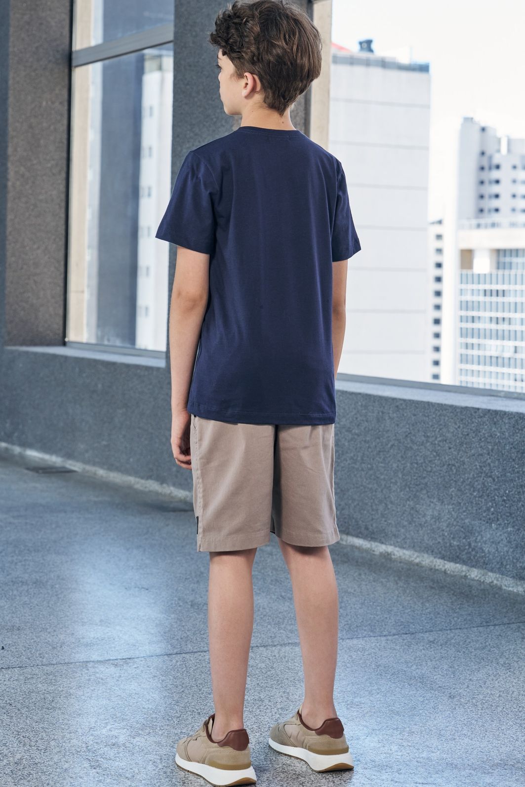 Bermuda em sarja stretch com elastano 97866 Johnny Fox Teen Menino Bermuda em sarja stretch com elastano 97866 Johnny Fox Teen Menino