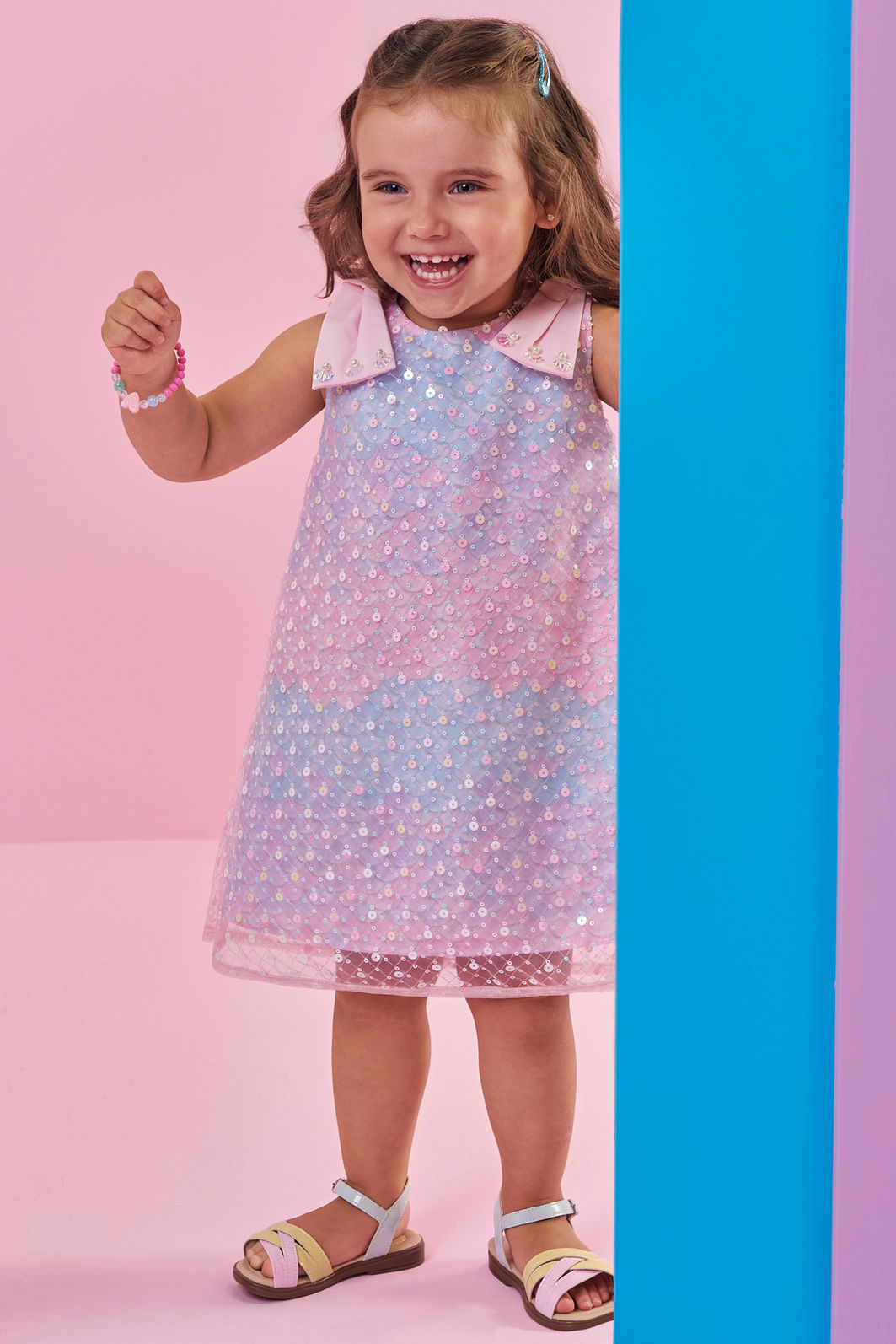 Vestido em tule paetê bordado 99414 Kukiê Infantil Menina Vestido em tule paetê bordado 99414 Kukiê Infantil Menina