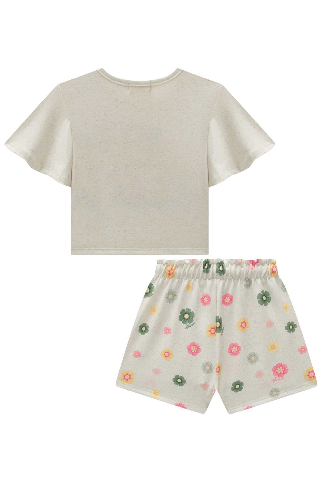 Conjunto de blusa em malha fresh com shorts em molecotton 96953 Infanti Infantil Menina Conjunto de blusa em malha fresh com shorts em molecotton 96953 Infanti Infantil Menina