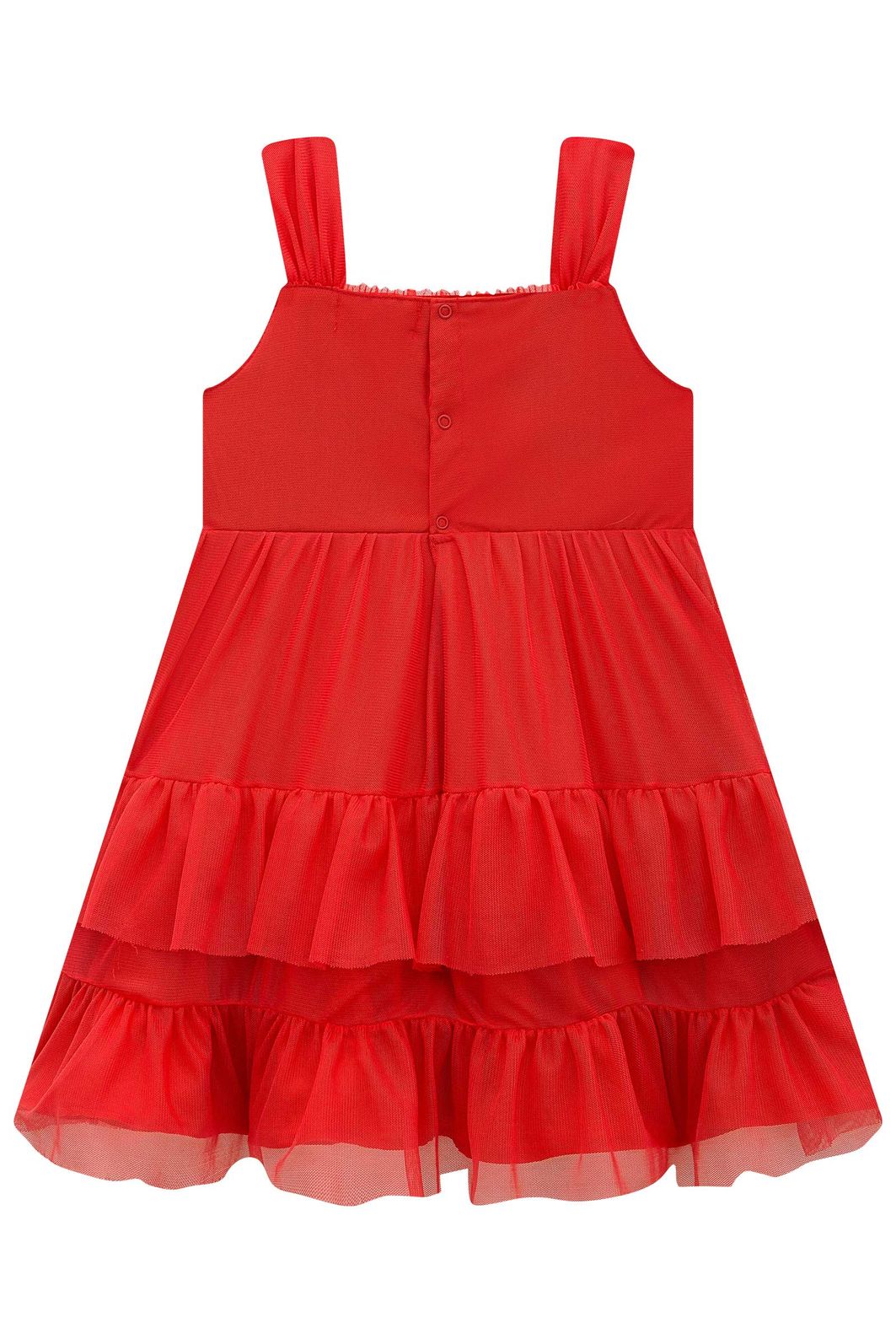 Vestido em tule com elastano 99200 Kukiê Infantil Menina Vestido em tule com elastano 99200 Kukiê Infantil Menina
