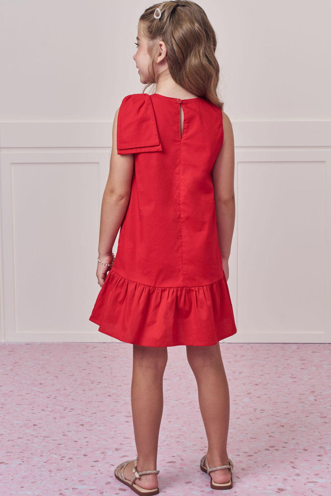 Vestido em tricoline com elastano 98771 Infanti Infantil Menina Vestido em tricoline com elastano 98771 Infanti Infantil Menina