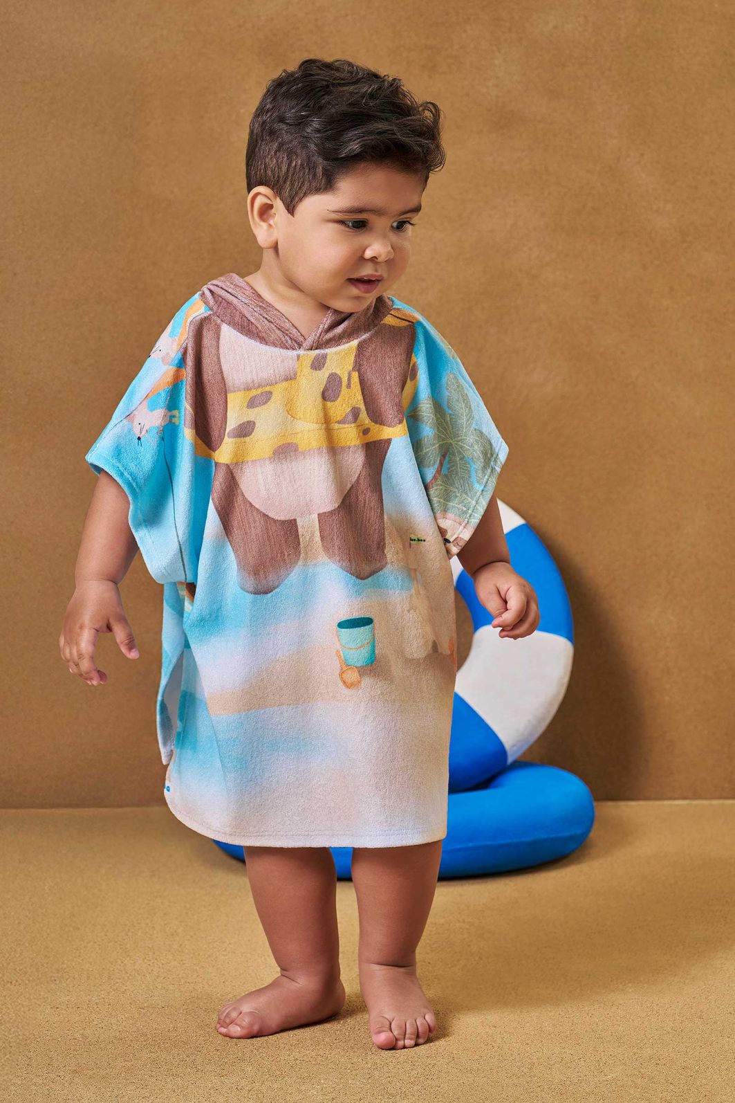 Toalha poncho com capuz em plush atoalhado 95758 LucBoo Bebê Menino Toalha poncho com capuz em plush atoalhado 95758 LucBoo Bebê Menino