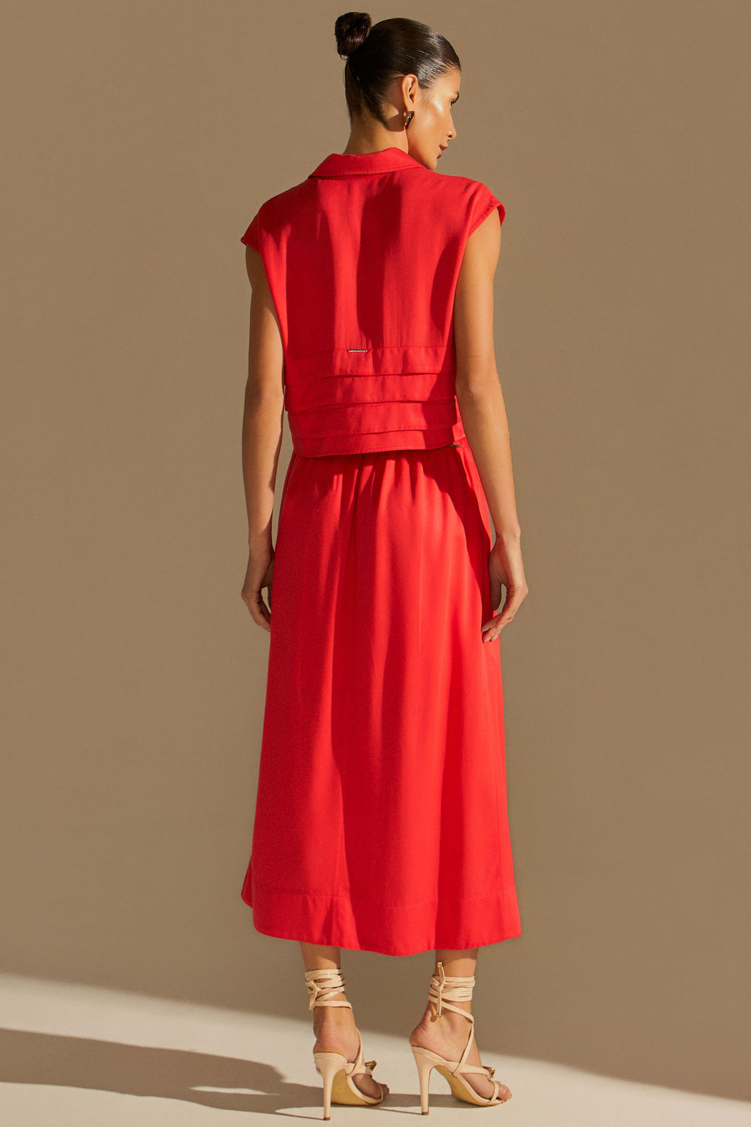 Saia maxi midi em blend de viscose 96178 Linzzi Saia maxi midi em blend de viscose 96178 Linzzi