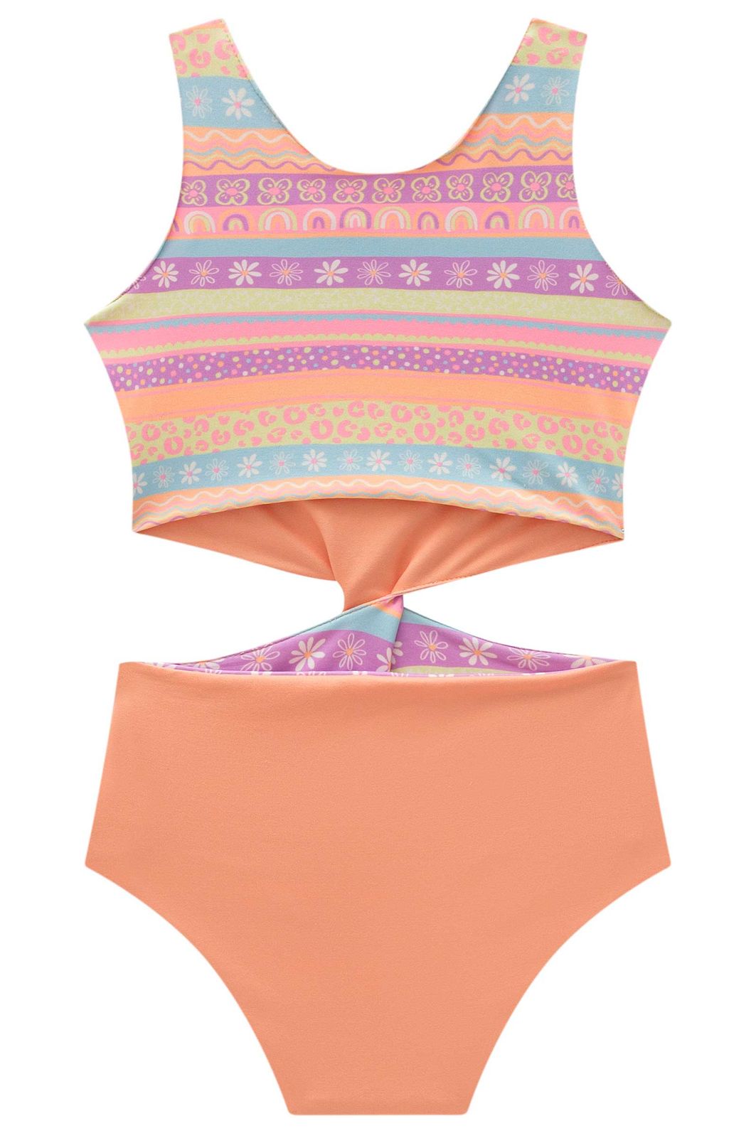 Maiô reversível em malha UV dry com proteção UV 50+ 95925 Infanti Infantil Menina Maiô reversível em malha UV dry com proteção UV 50+ 95925 Infanti Infantil Menina