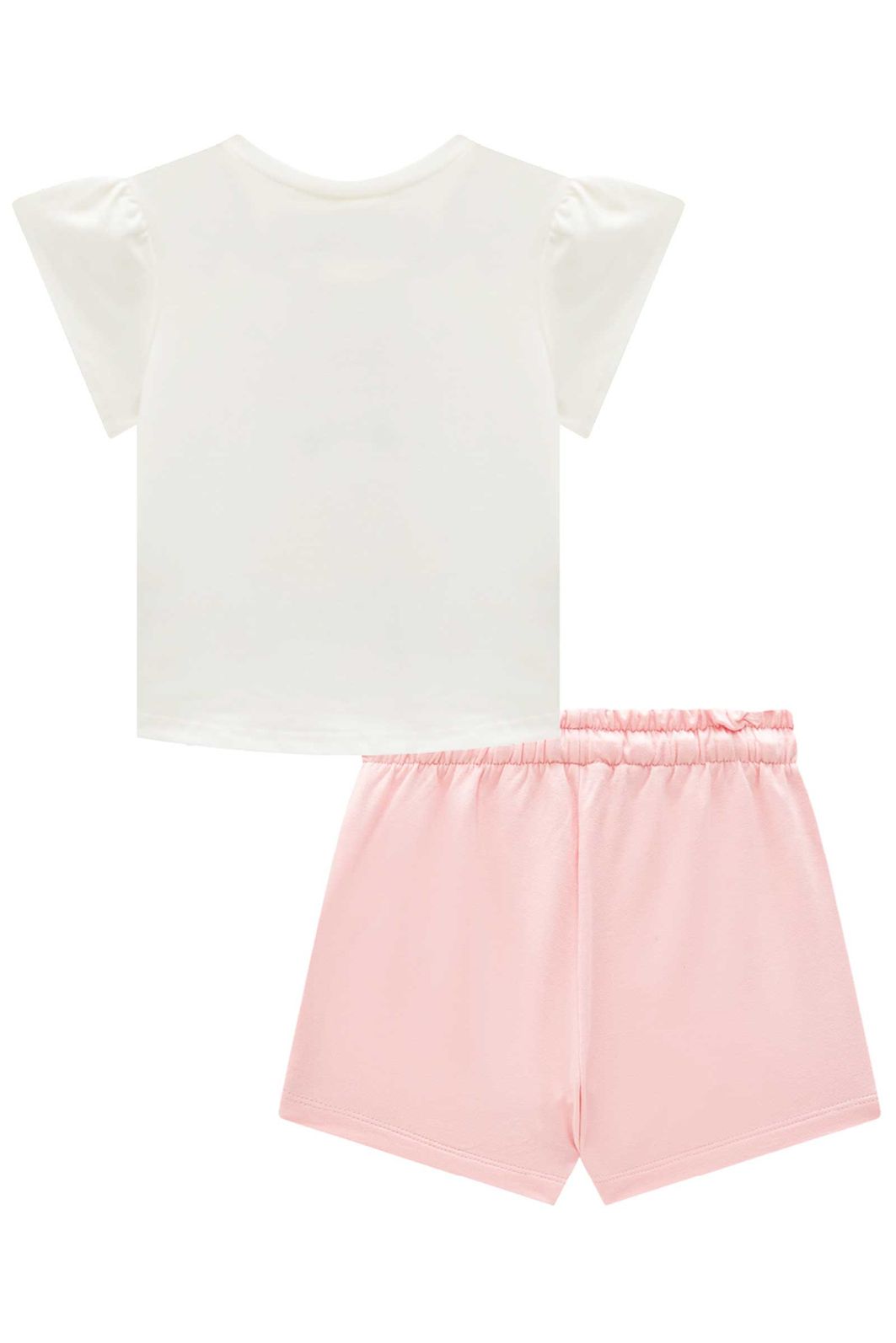 Conjunto de blusa em meia malha com short saia em molevisco 94659 Infanti Infantil Menina Conjunto de blusa em meia malha com short saia em molevisco 94659 Infanti Infantil Menina