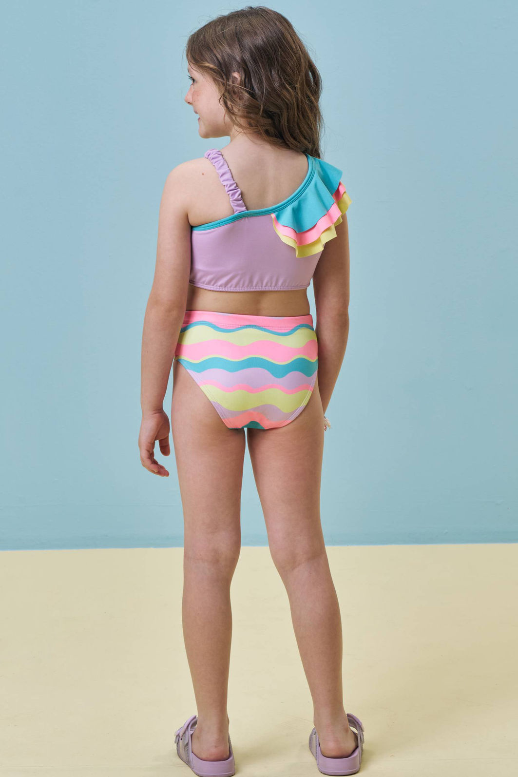 Biquíni em malha com proteção UV50+ 96083 Kukiê Infantil Menina Biquíni em malha com proteção UV50+ 96083 Kukiê Infantil Menina