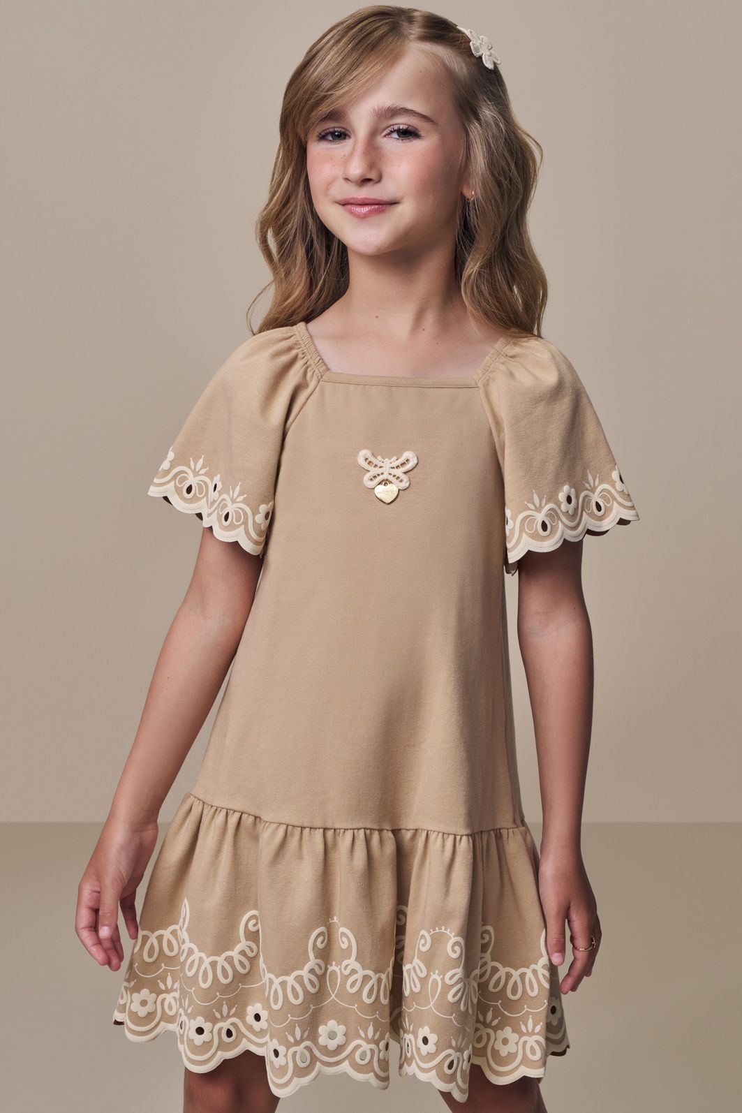 Vestido em cotton 15784 Infanti Infantil Menina Vestido em cotton 15784 Infanti Infantil Menina
