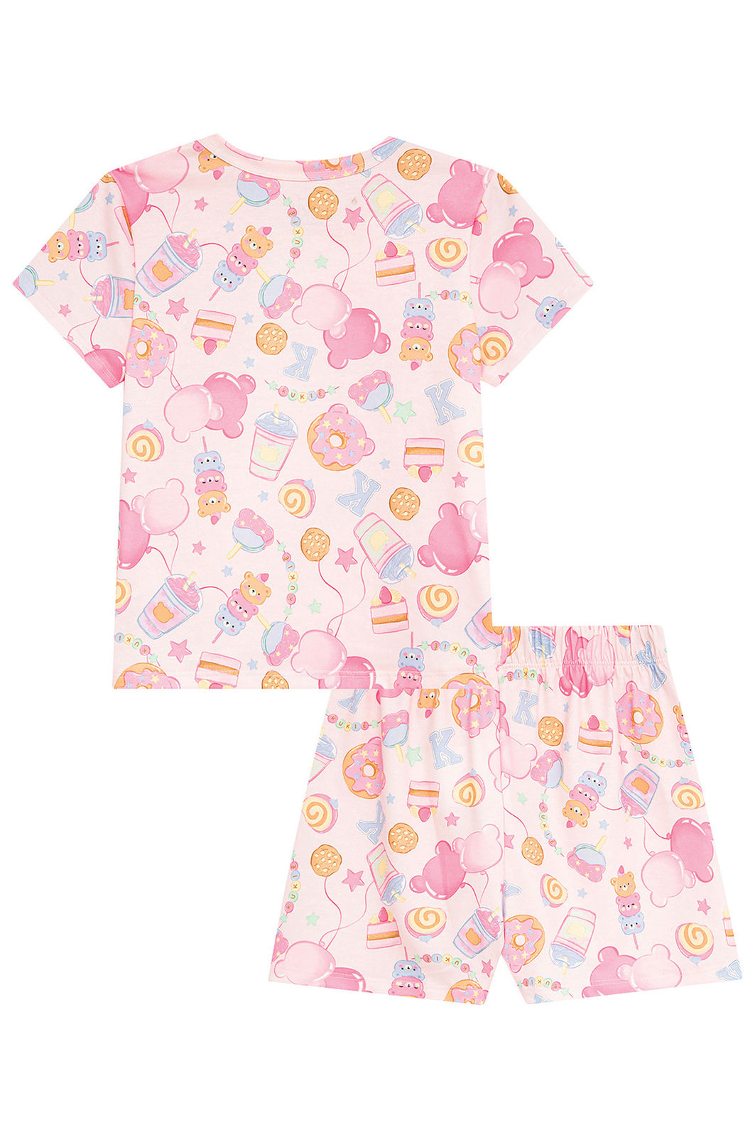 Conjunto de pijama de blusa em malha fresh e shorts em malha fresh 94270 Kukiê Infantil Menina Conjunto de pijama de blusa em malha fresh e shorts em malha fresh 94270 Kukiê Infantil Menina